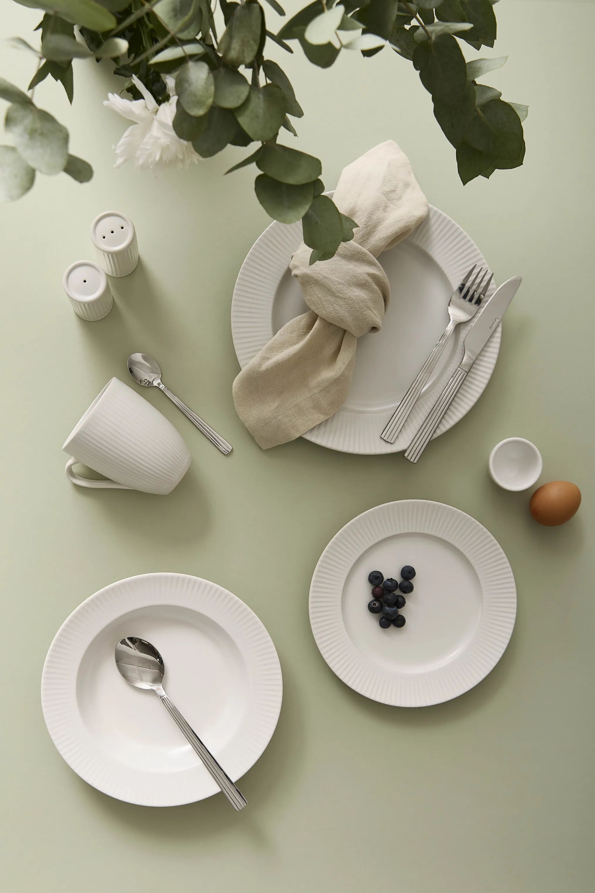 Aida Frokosttallerkener Groovy Frokosttallerken i Hvid, 3