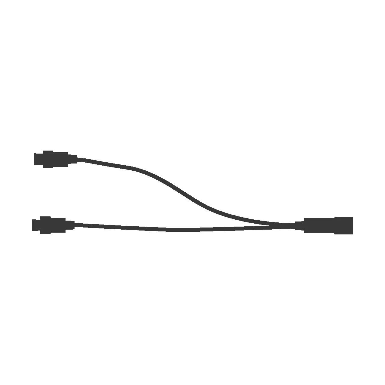 Sirius Lyskæder Tech-Line 2-vejs splitter i sort, 1
