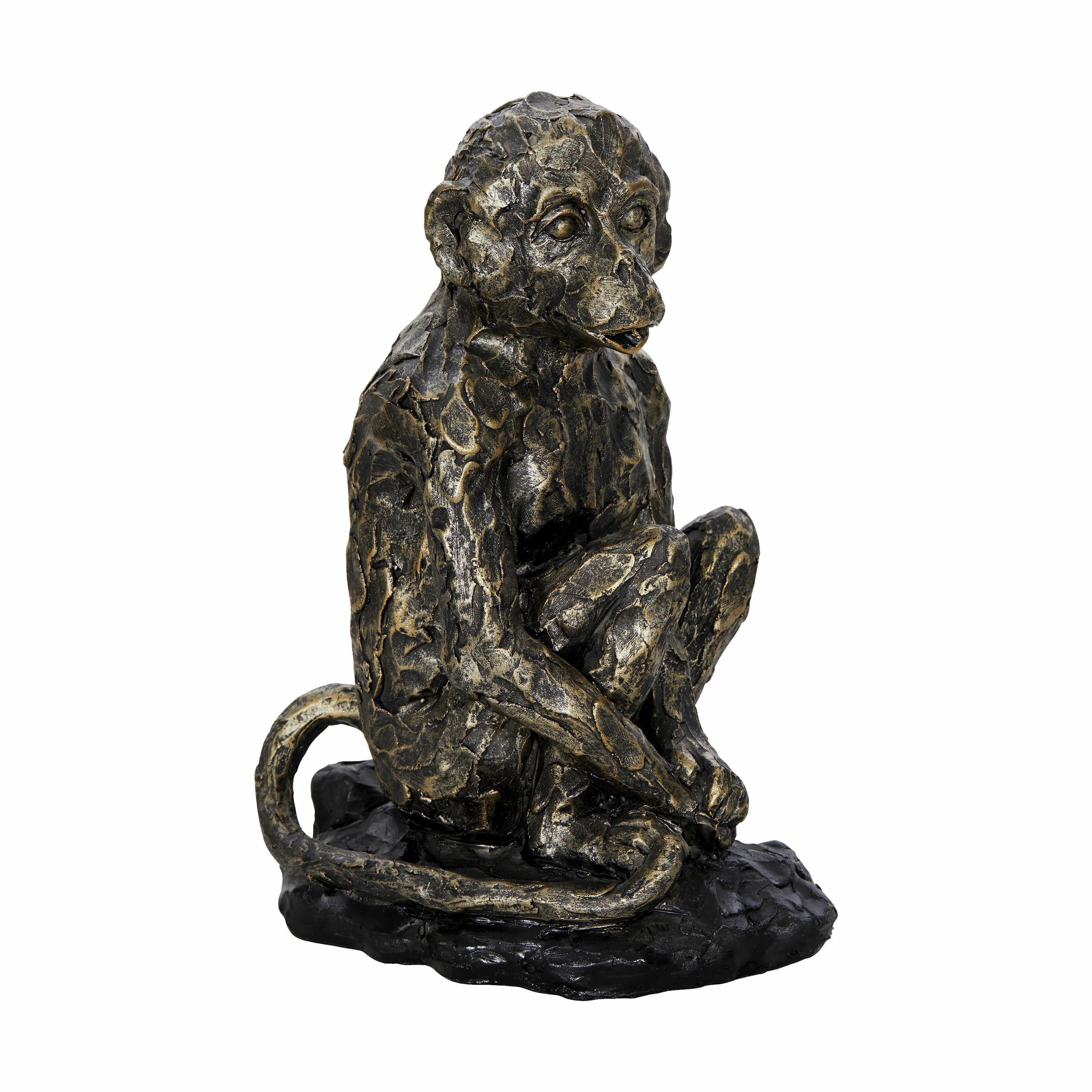 Eightmood Øvrige figurer Abe Skulptur i Sort/messing, 1