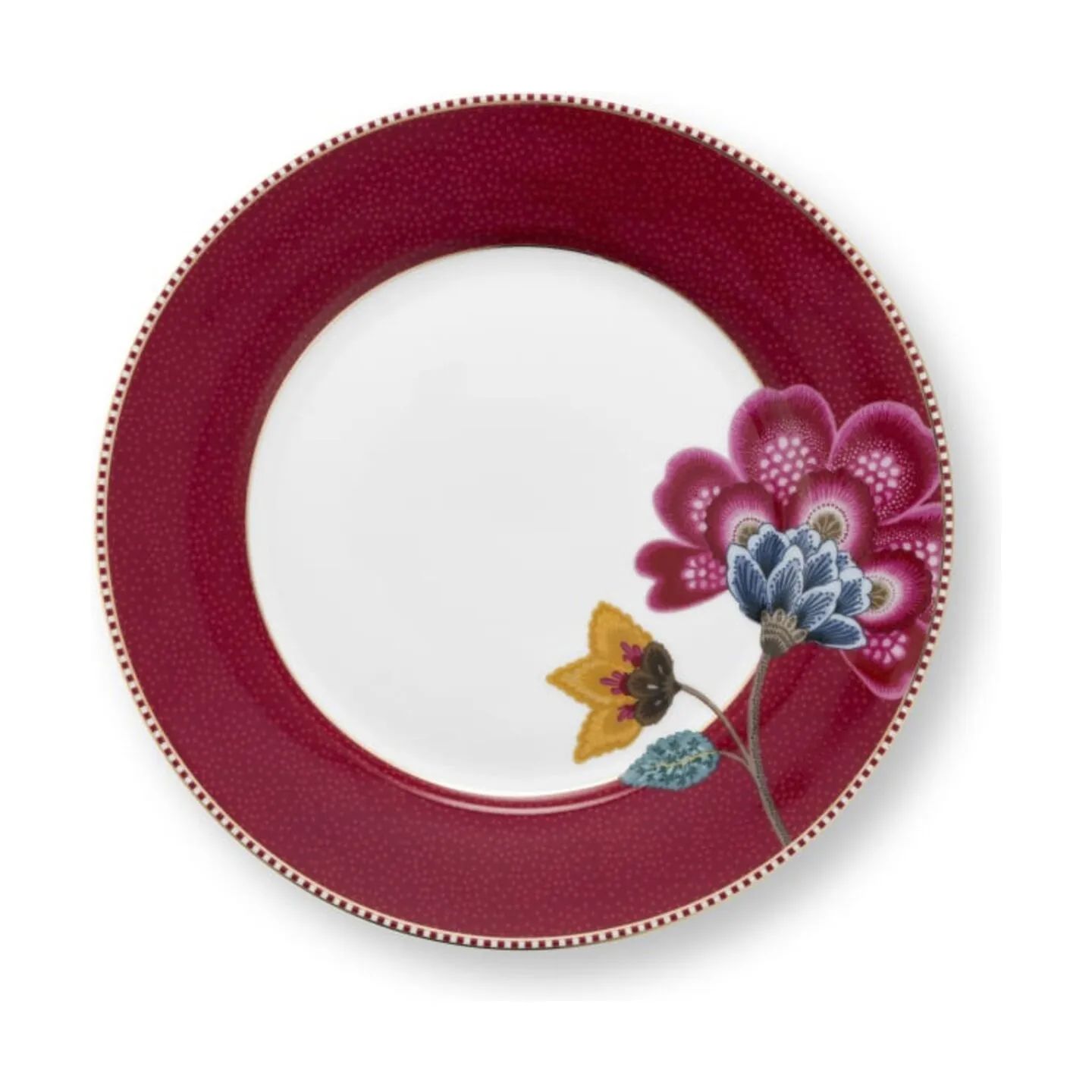 PIP Studio Frokosttallerkener Blooming Tales Frokosttallerken i Rød, 23 cm, 1
