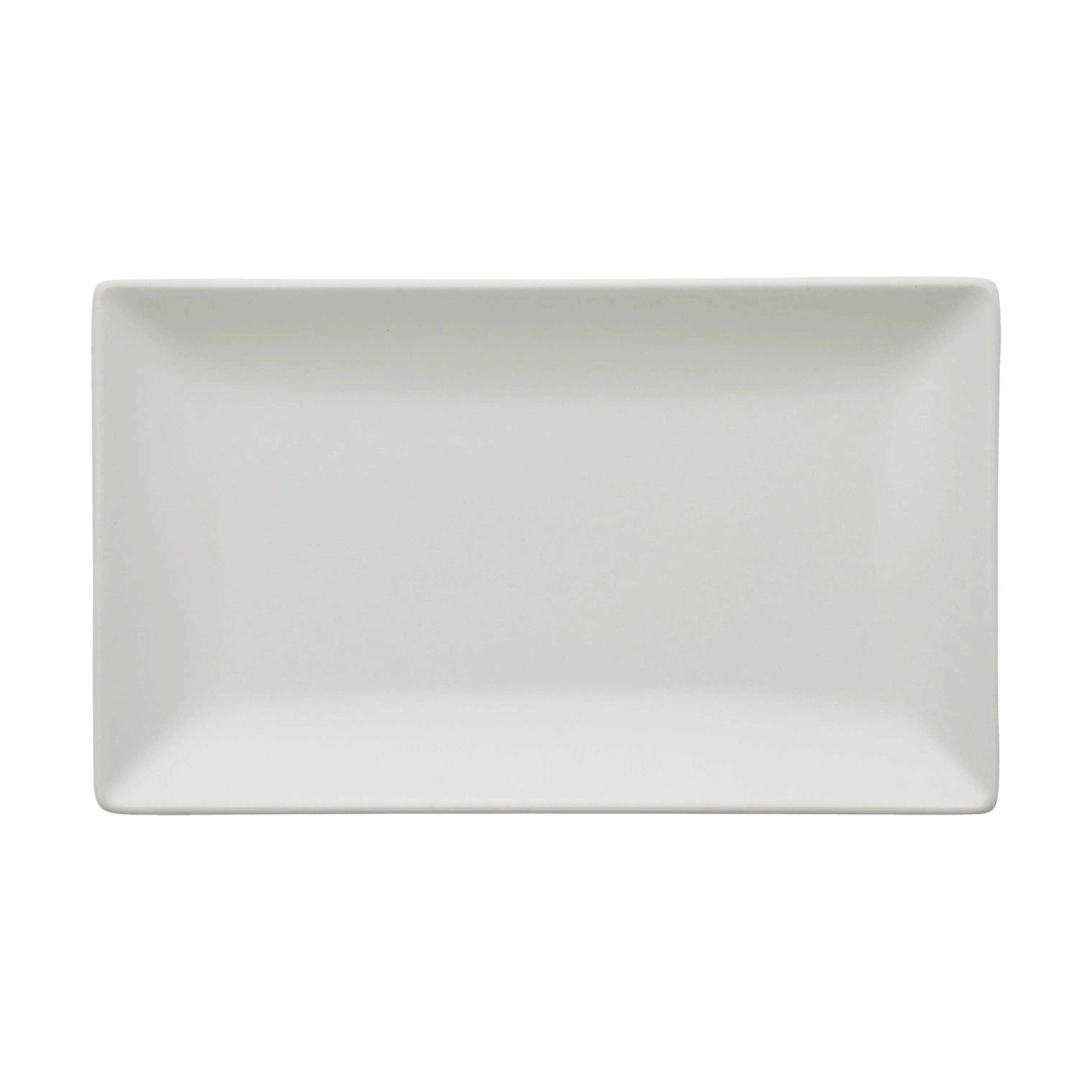Aida Middagstallerkener Quadro Rektangulær Tallerken i Hvid, B15 x L25 cm, 1