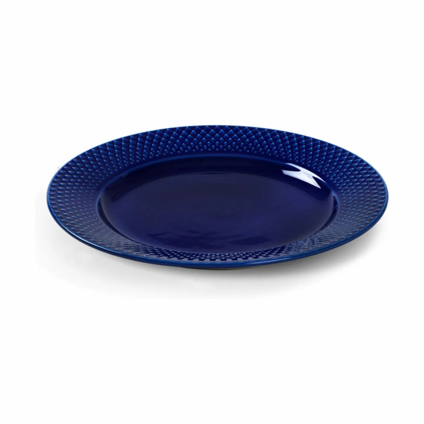 Lyngby Porcelæn Frokosttallerkener Rhombe Color Rhombe Frokosttallerken i blå, 23 cm, 4