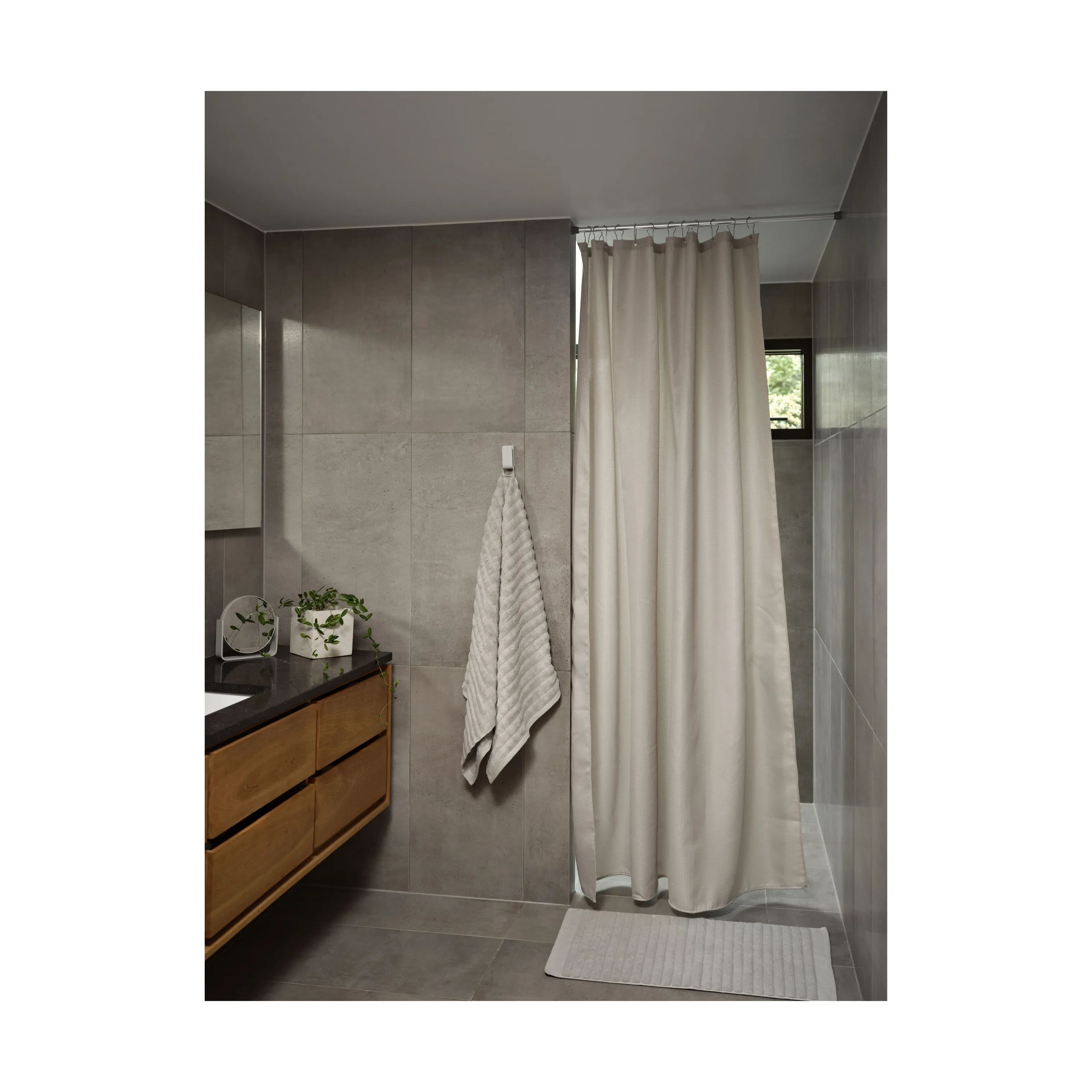 Zone Badeforhæng Lux Badeforhæng i Lysegrå, 200 cm, 3