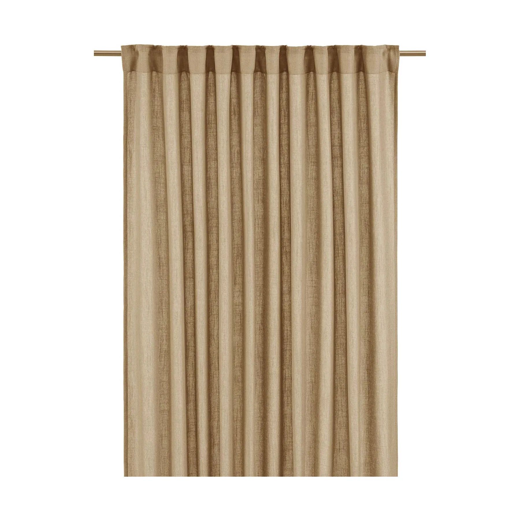 Svanefors Gardiner og gardinstænger Cecil Gardin - 2 stk. i Brun, H260 x B145 cm, 1