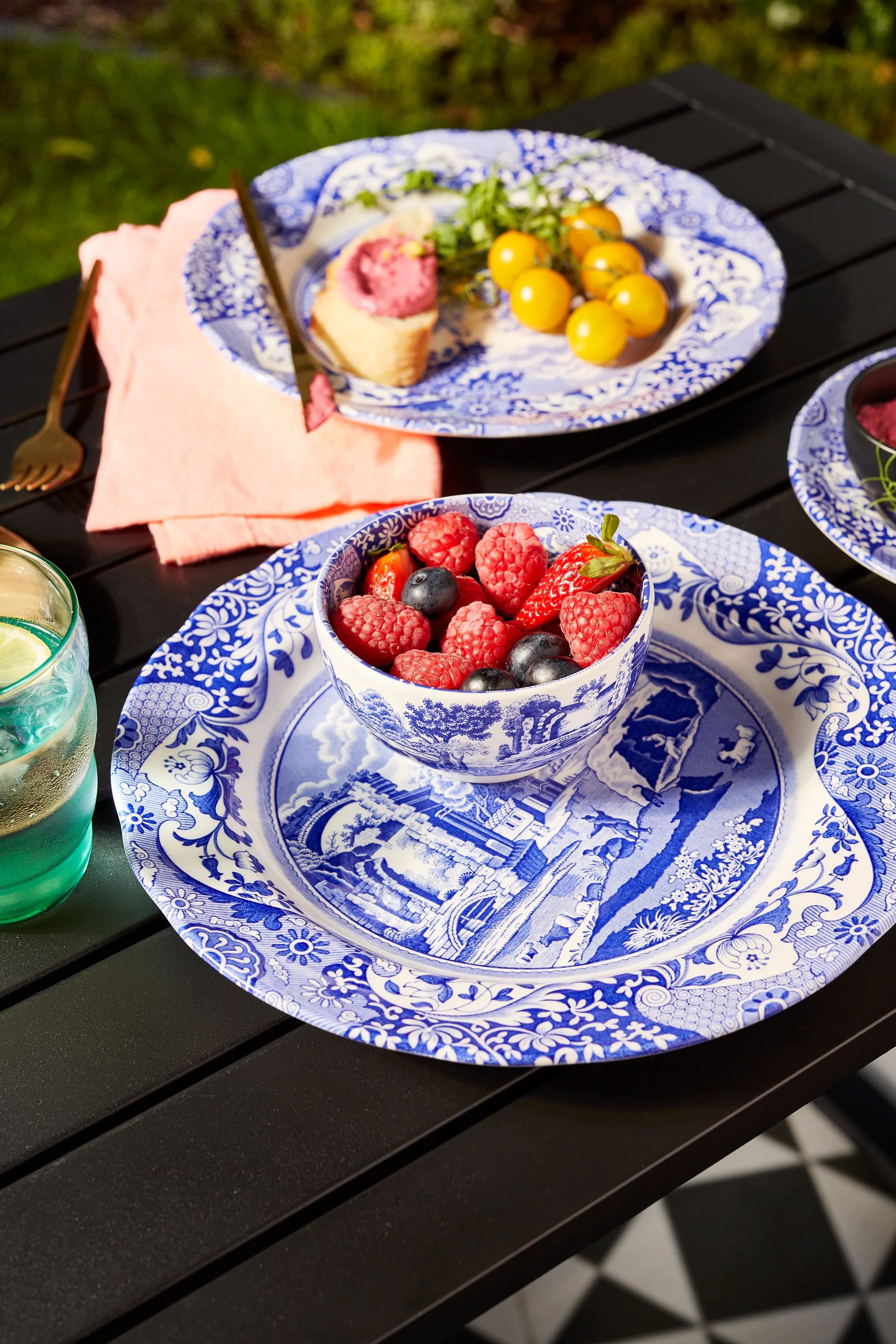 Spode Skåle Blue Italian Blue Italien Skål i Blå/hvid, 2