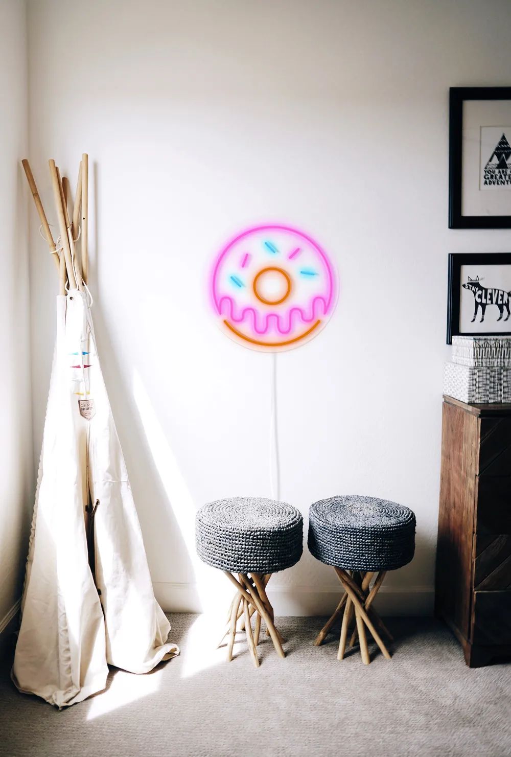 Candy Shock Væglamper Neon LED Lampe - Donut i Donut, 3