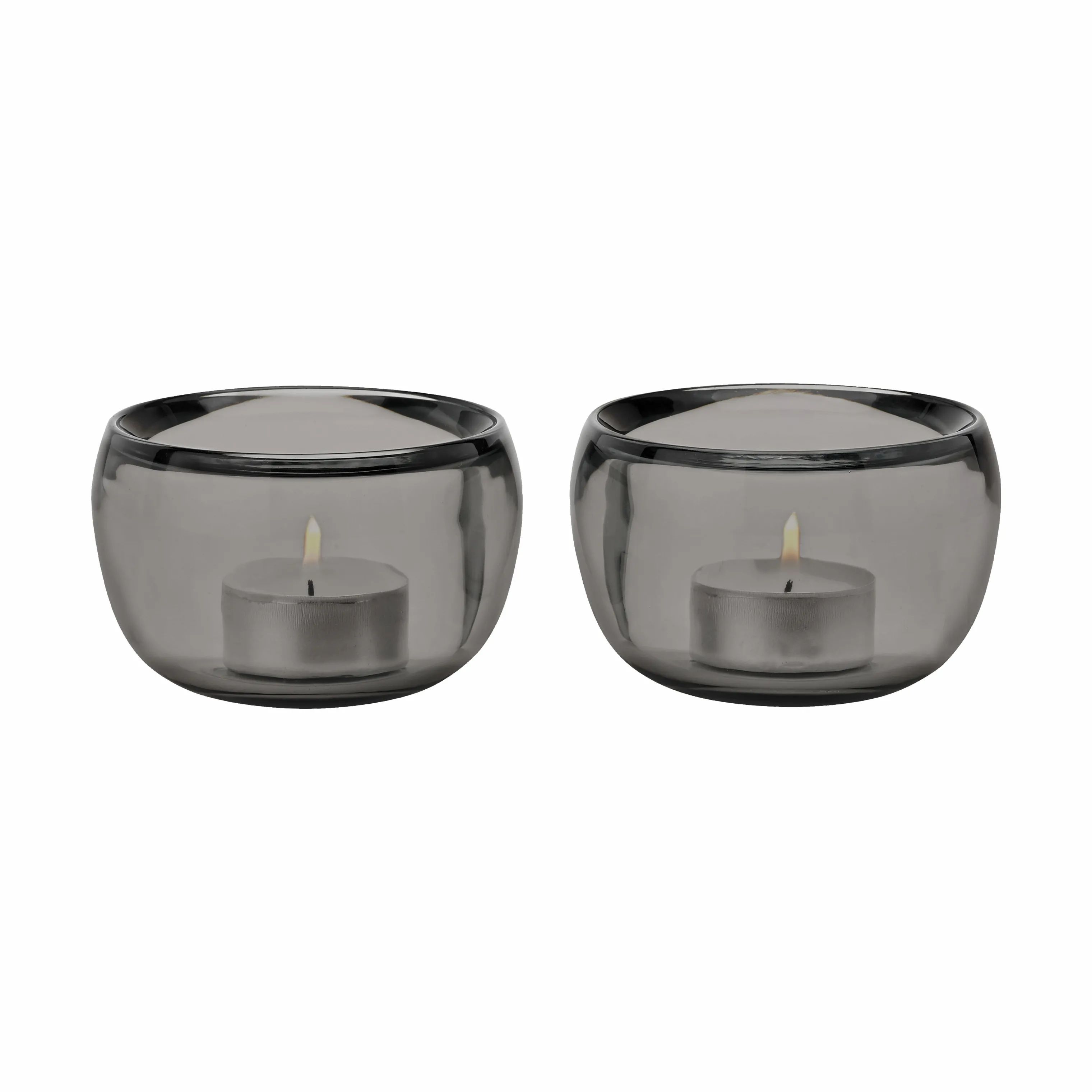 Stelton Fyrfadsstage Nordic Ora Fyrfadsstage - 2 stk. i Smoke, 6 cm, 1