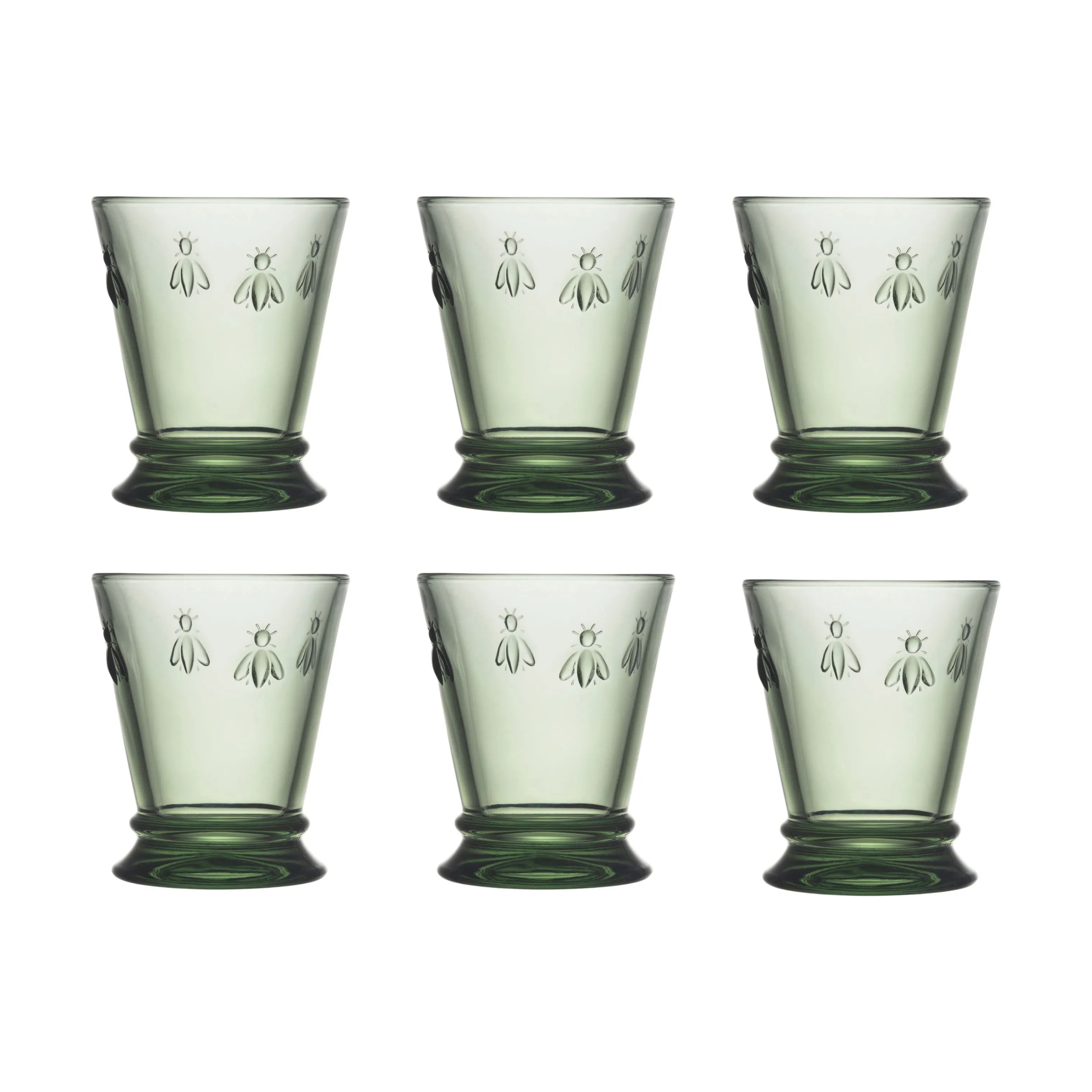 La Rochère Vandglas Abeille Abielle Vandglas - 6 stk. i 26 cl - Grøn - Bier, 1