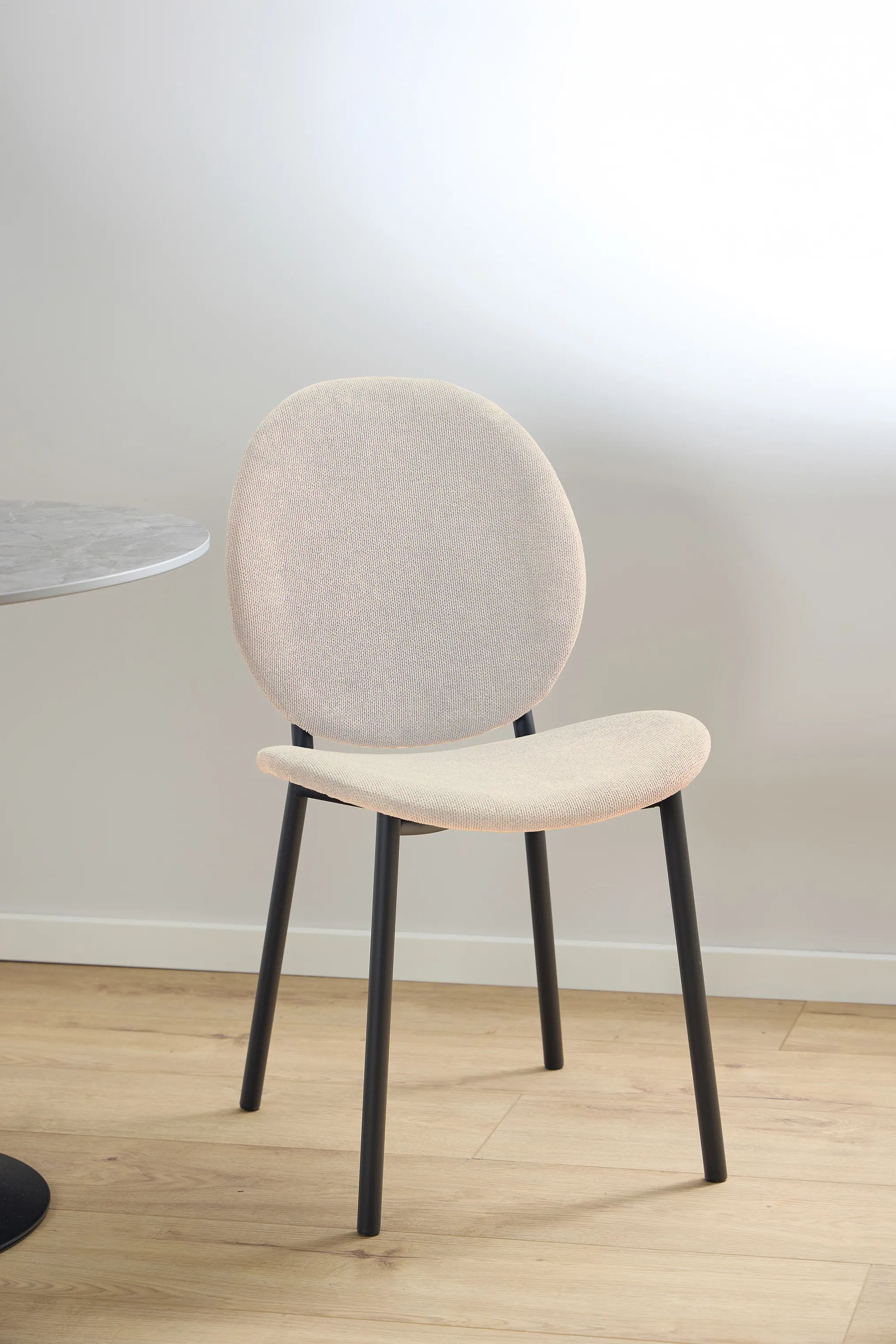 CASA Living Spisebordsstole Cliff Spisebordsstol - 2 stk. i Beige/mat sort, 3