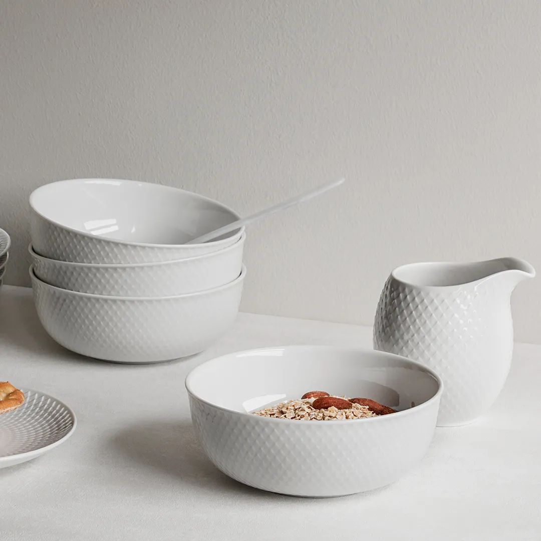 Lyngby Porcelæn Serveringsskåle Rhombe Serveringsskål i 15,5 cm, 3