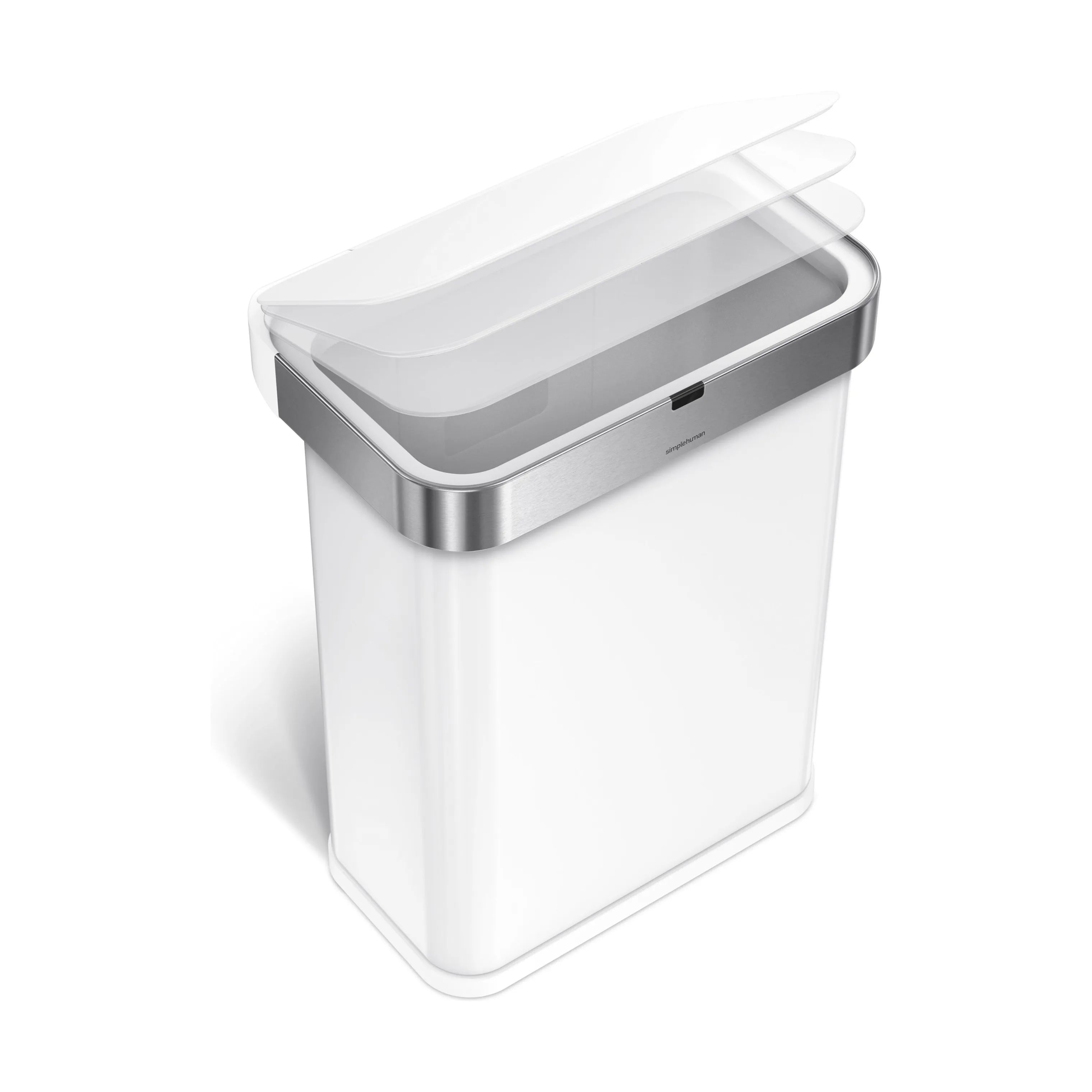 Simplehuman Spande uden pedal Affaldsspand i Hvid, 4