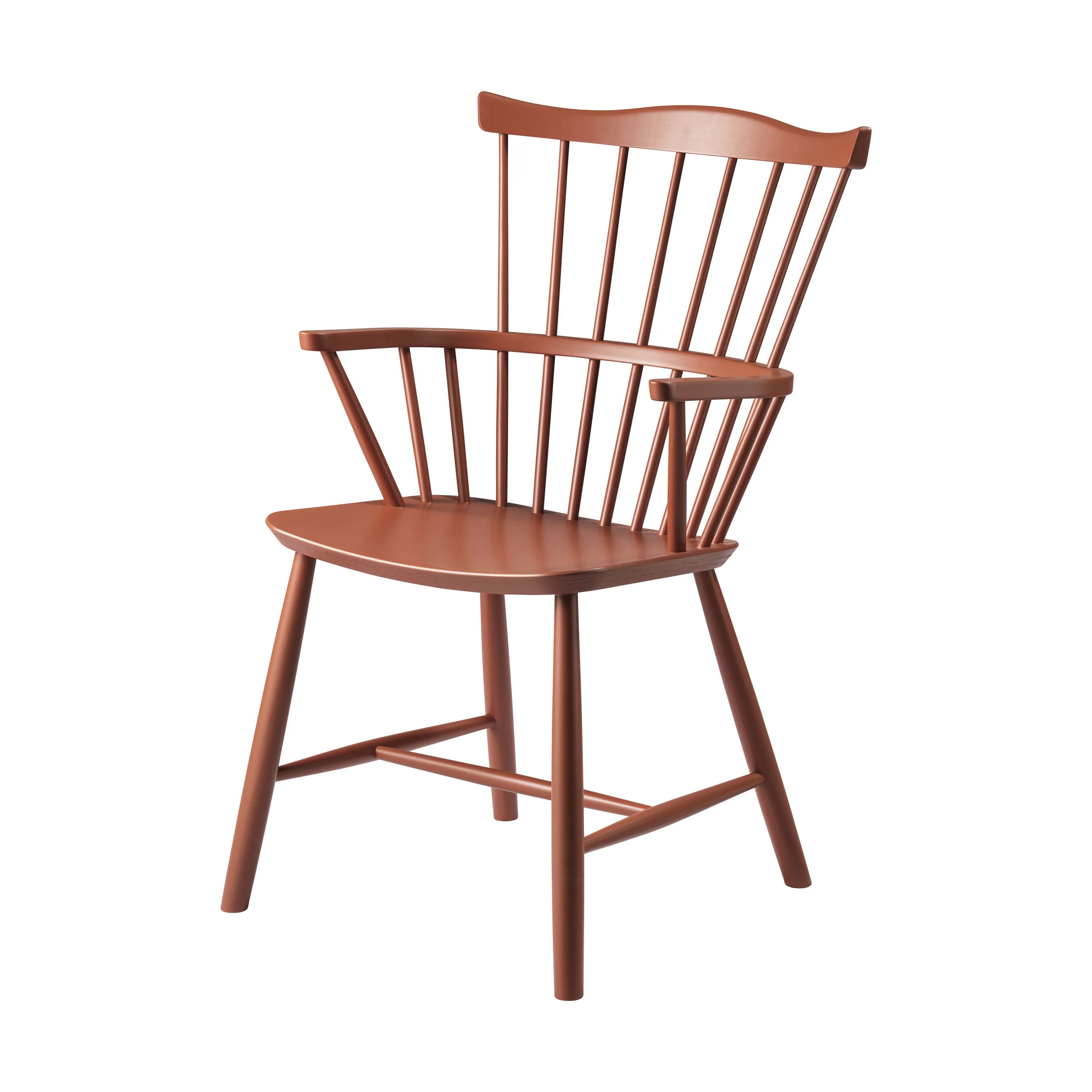 FDB Møbler Lænestole J52B Lænestol i Brick Red (NCS S 4050-Y70R), 1