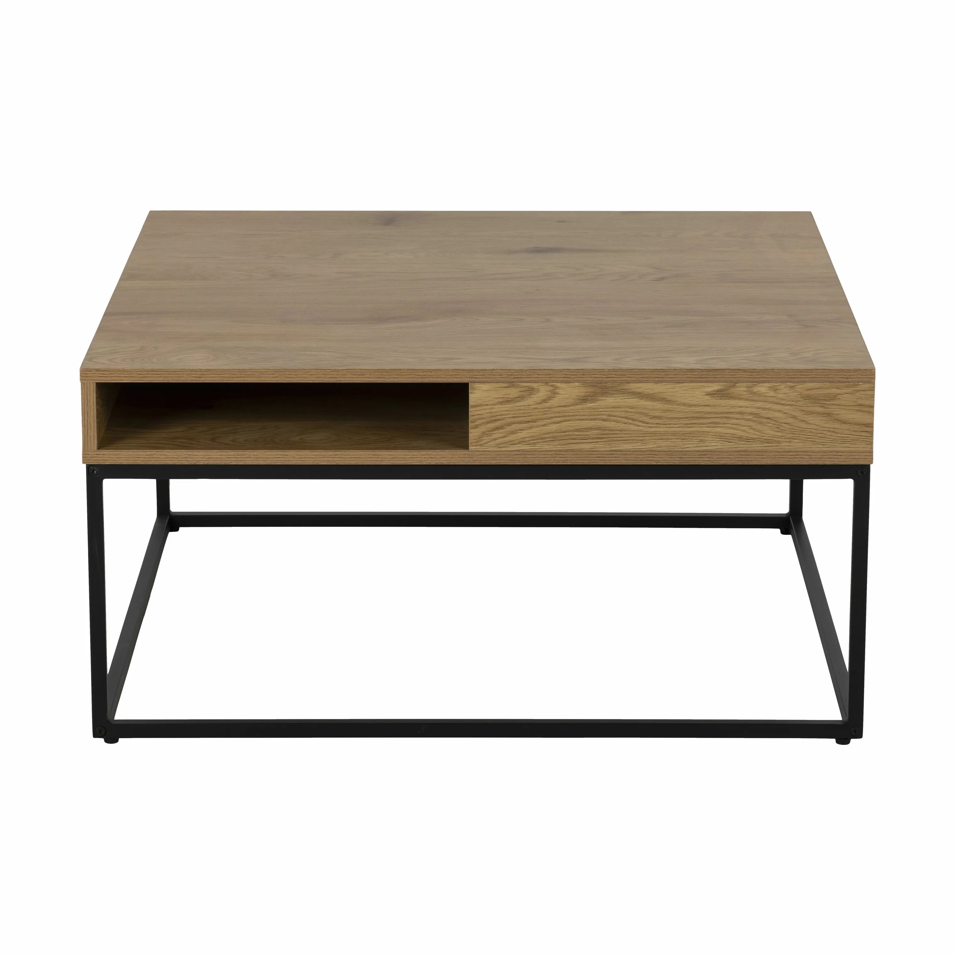 CASA Living Sofaborde Willford Sofabord i vild eg/sort, 80 cm, 1