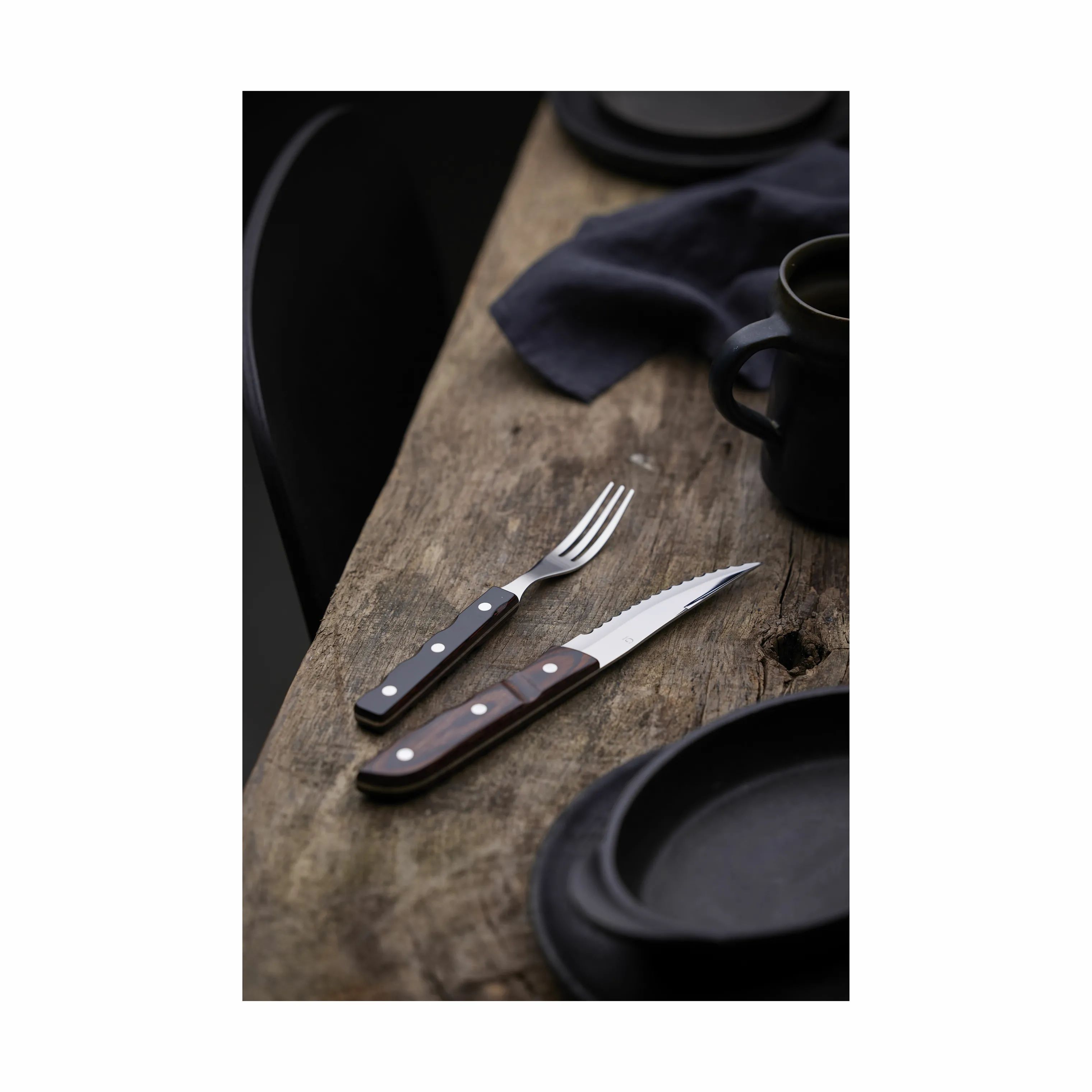 Gense Steakgafler Old Farmer Classic Steakgaffel i Ædeltræslaminat, 4