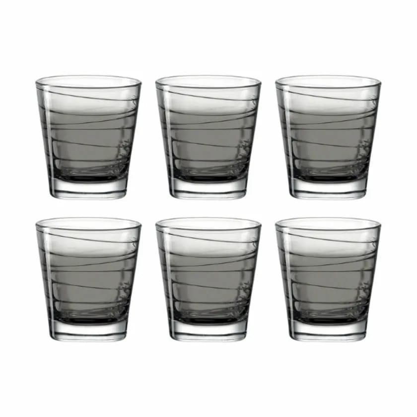 Leonardo Vandglas Vario Vandglas - 6 stk. i Klar/basalto, 25 cl, 1