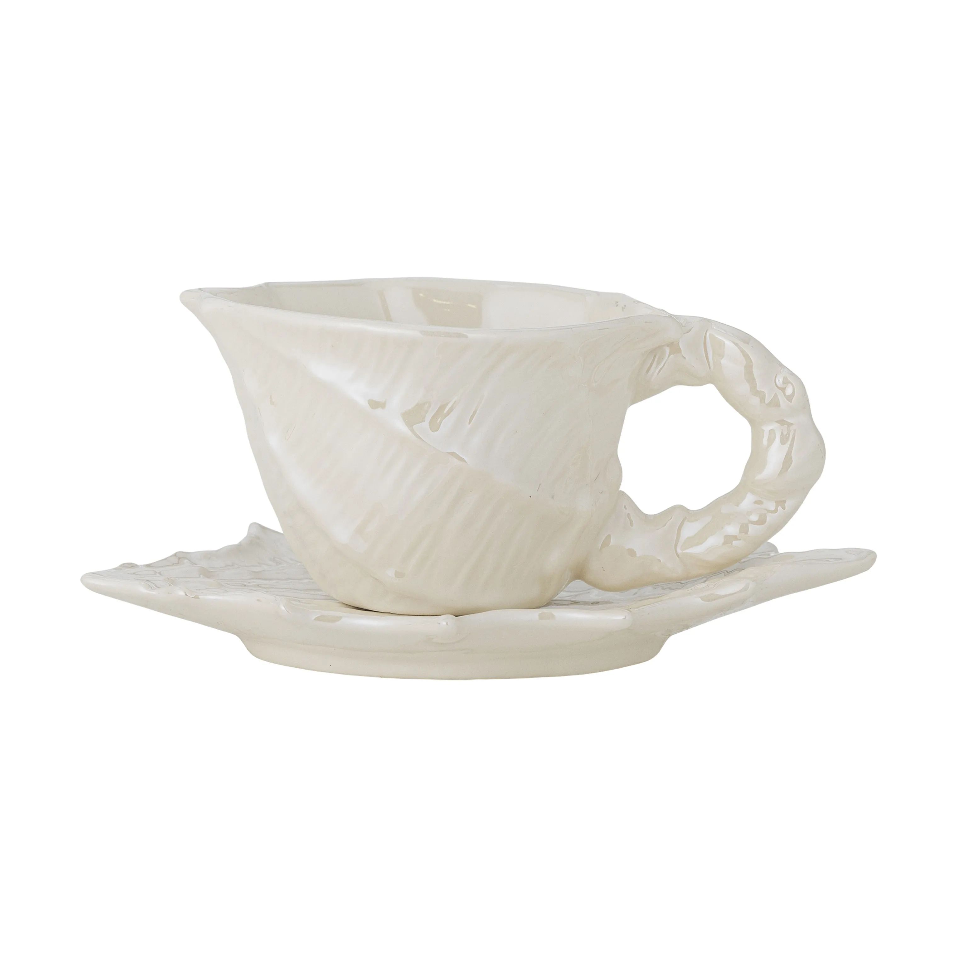 Bloomingville Underkopper Shellie Kop m. underkop i Hvid, 1
