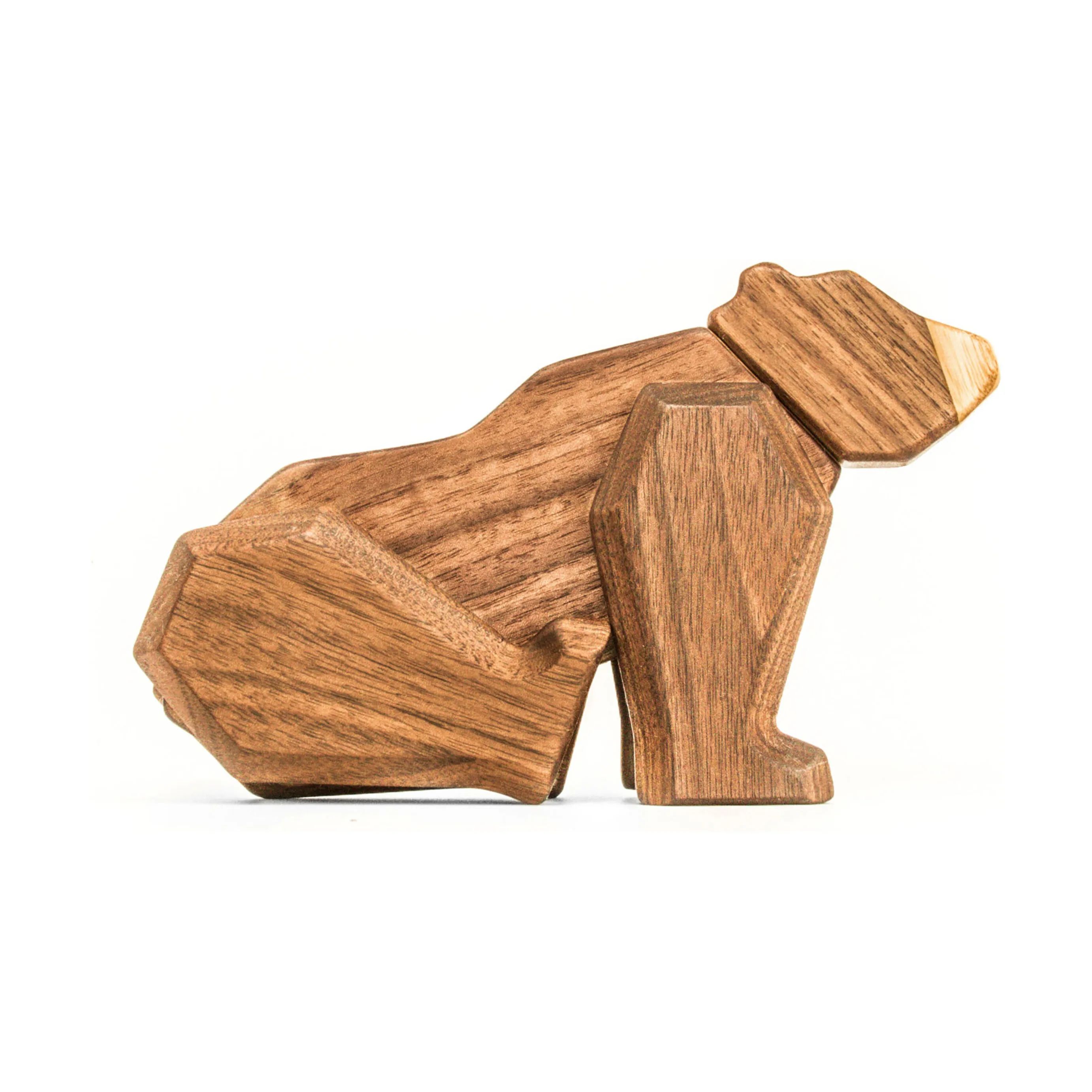 FableWood Dyrefigurer Bjørn i Træ, 4