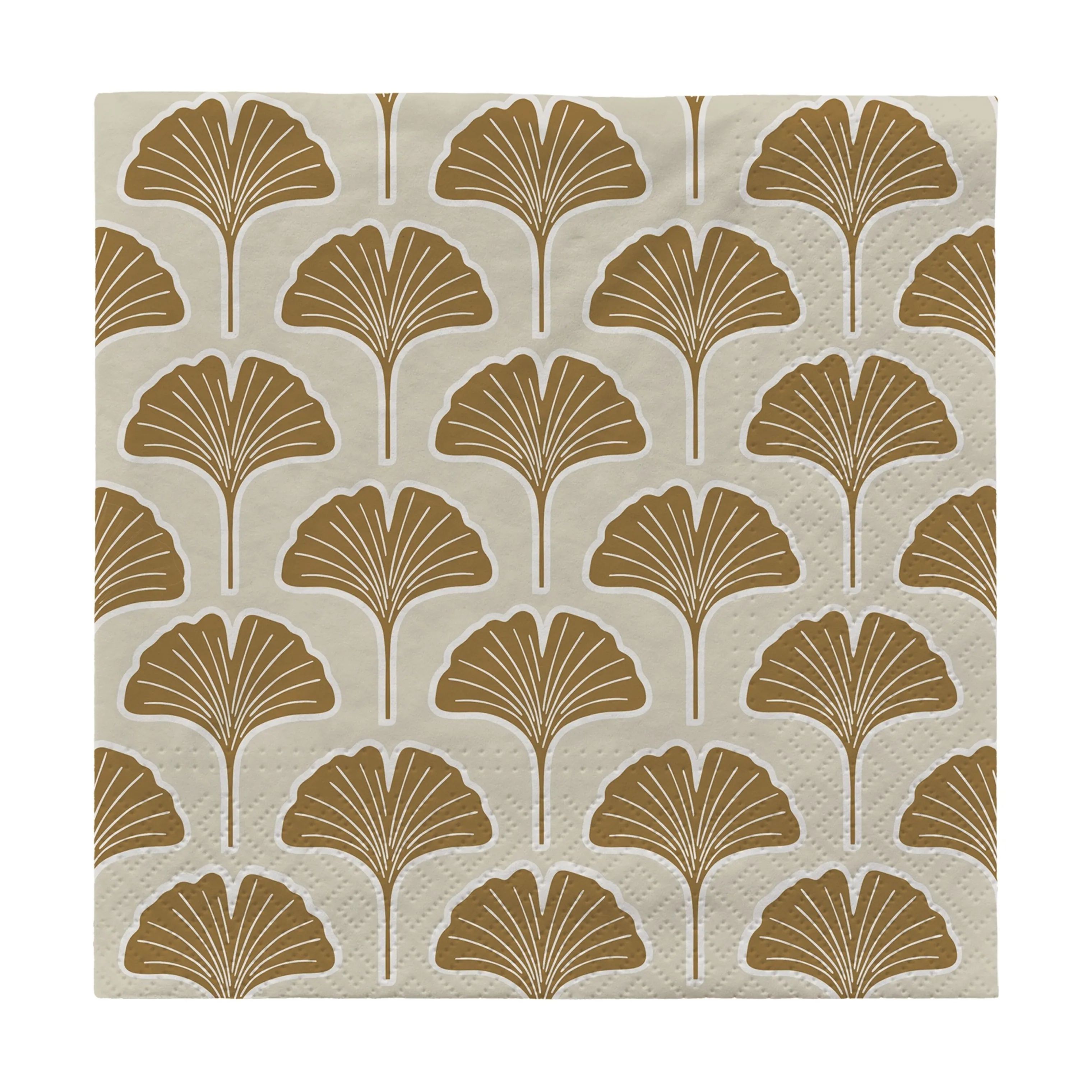 Broste Copenhagen Papirservietter Ginkgo Papirservietter - 20 stk. i Yellow, 1