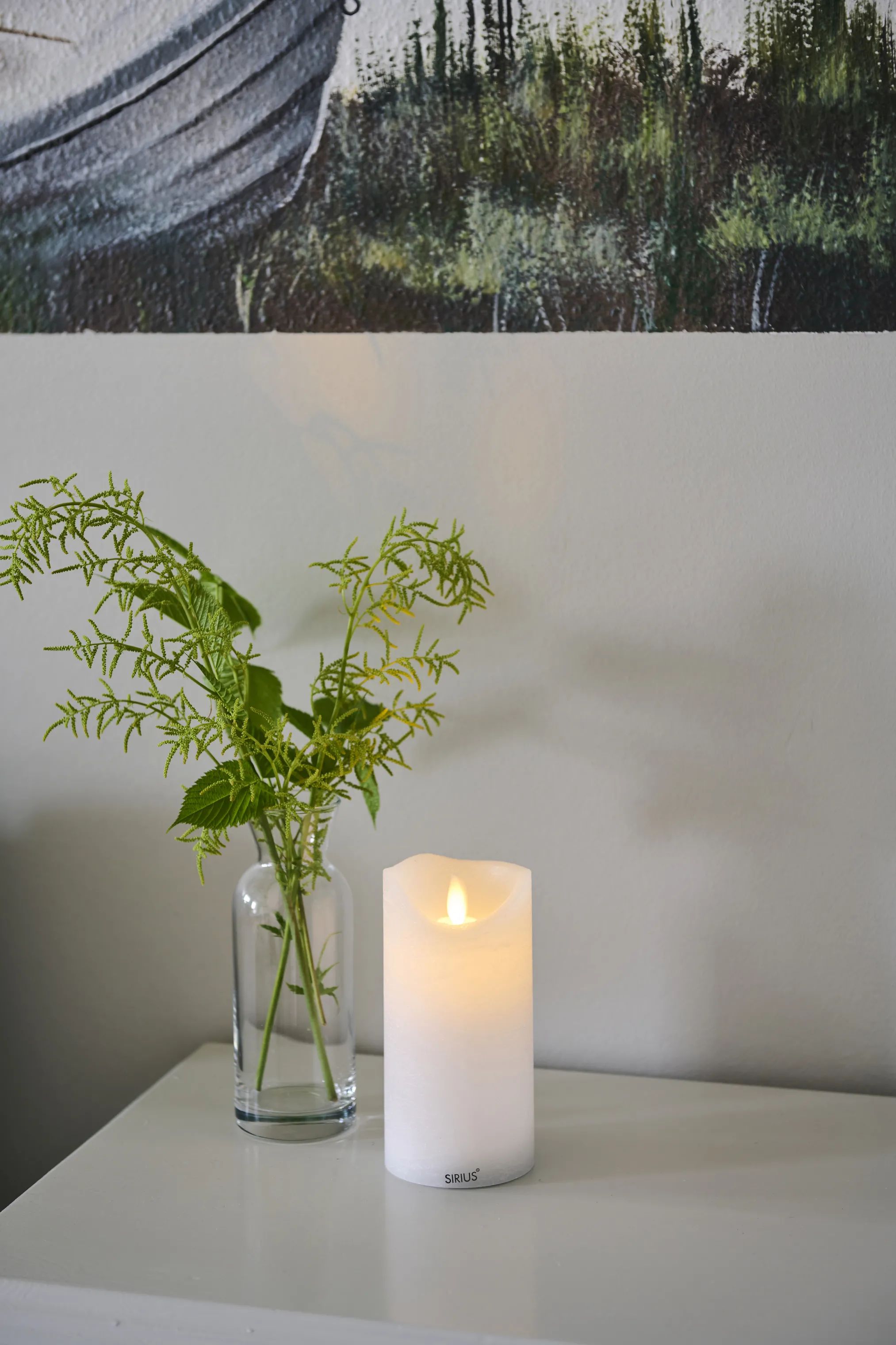 Sirius LED-lys Sara Genopladelig LED Bloklys i H15 x Ø7,5 cm, 2