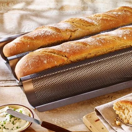 Birkmann Rugbrødsforme og brødforme Baguetteplade i Til 3 stk., 2