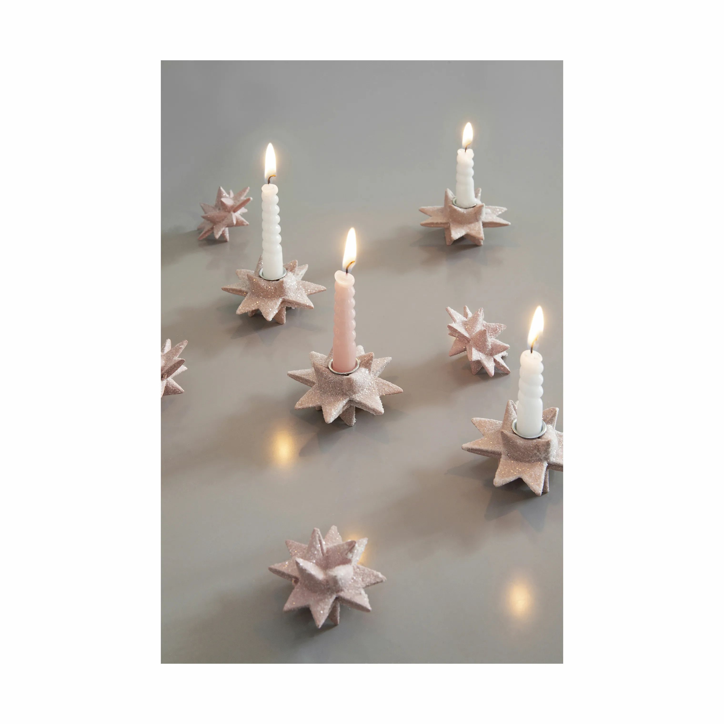 Medusa Copenhagen Jule- og adventsstager Lysestage - Stjerneskud i Lyserød, 6 cm, 4