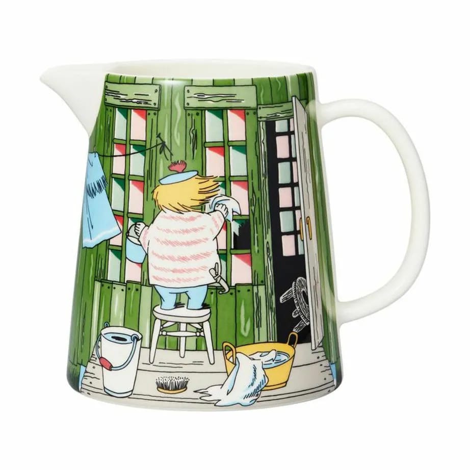 Moomin Arabia Serveringskander Moomin special Kande - Badehuset i Grøn, 1 L, 5