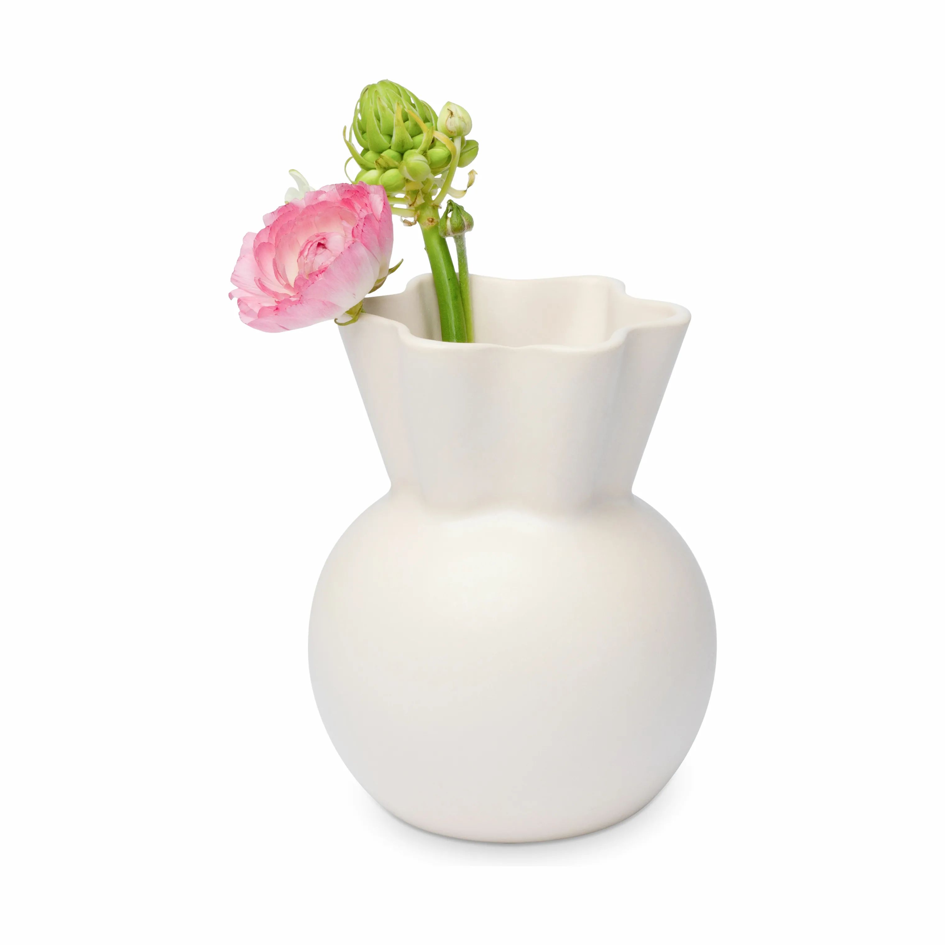 Spring Copenhagen Vaser Svungen Top Vase i Hvid, 14 cm, 4
