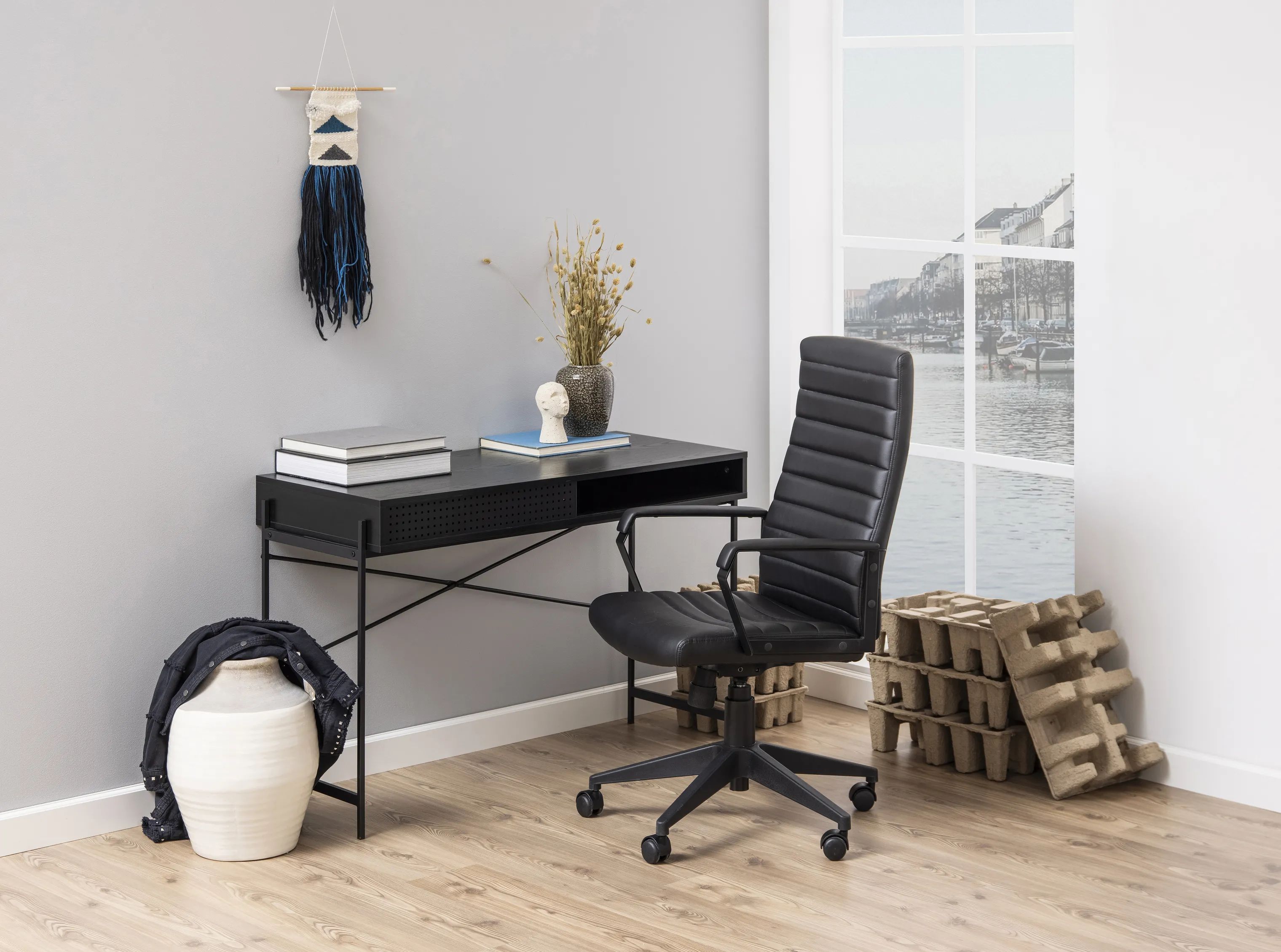 CASA Living Skriveborde Angus Skrivebord i Sort, 2