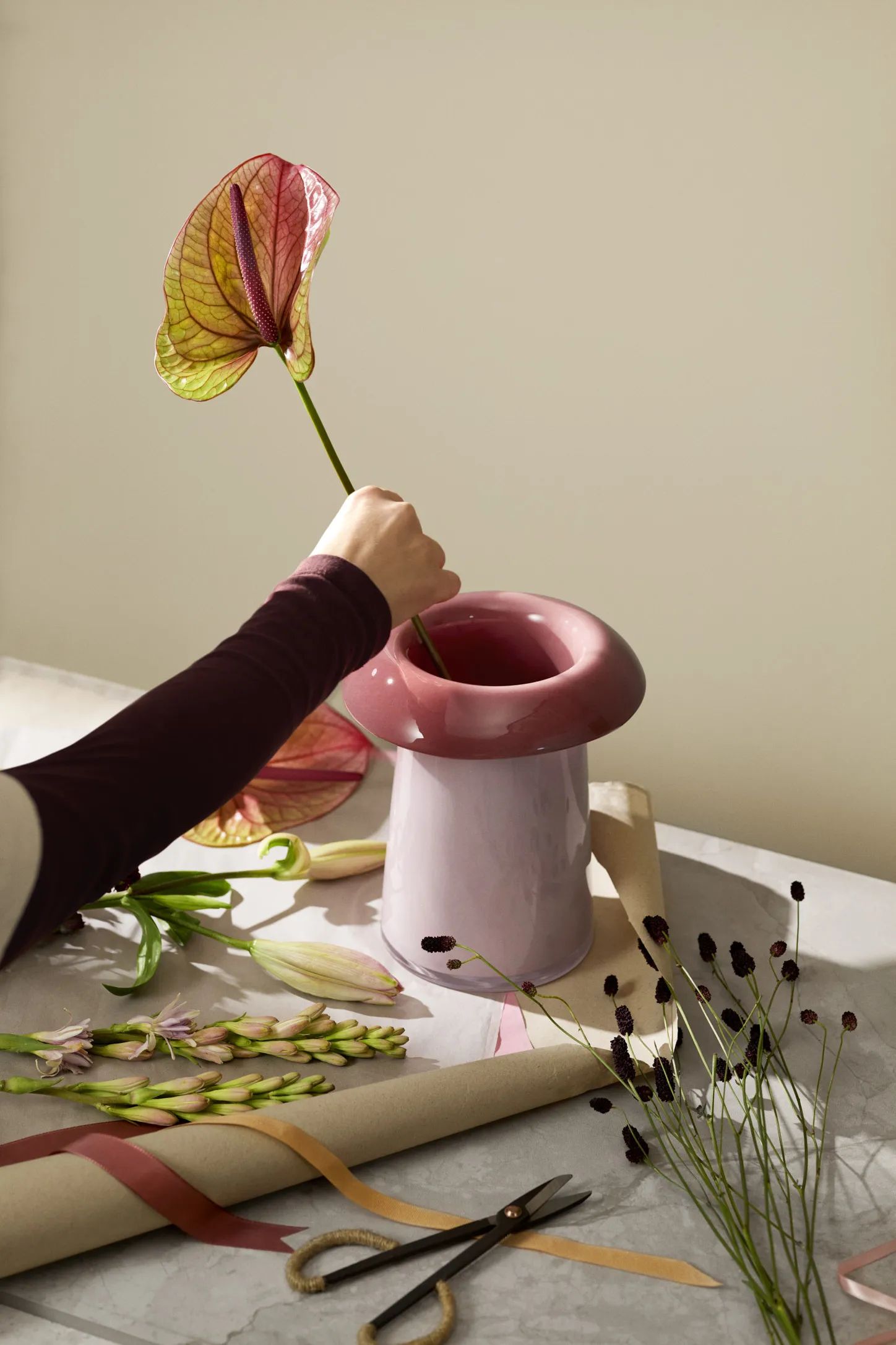 Holmegaard Vaser Soma Vase i Rosa/Terracotta, 22,5 cm, 6