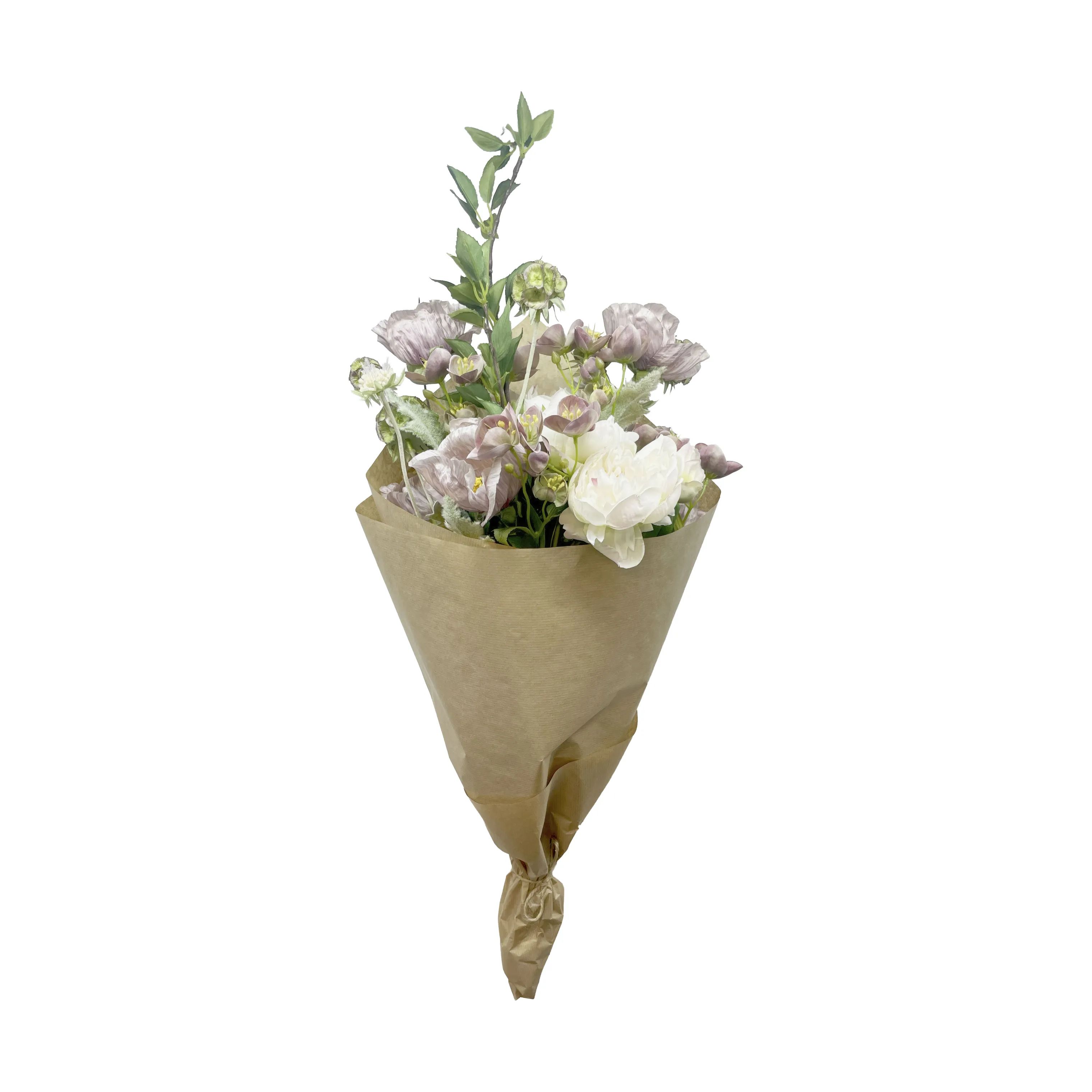 everbloom Kunstige blomster Kunstig Blomsterbuket i Støvet rosa, 4