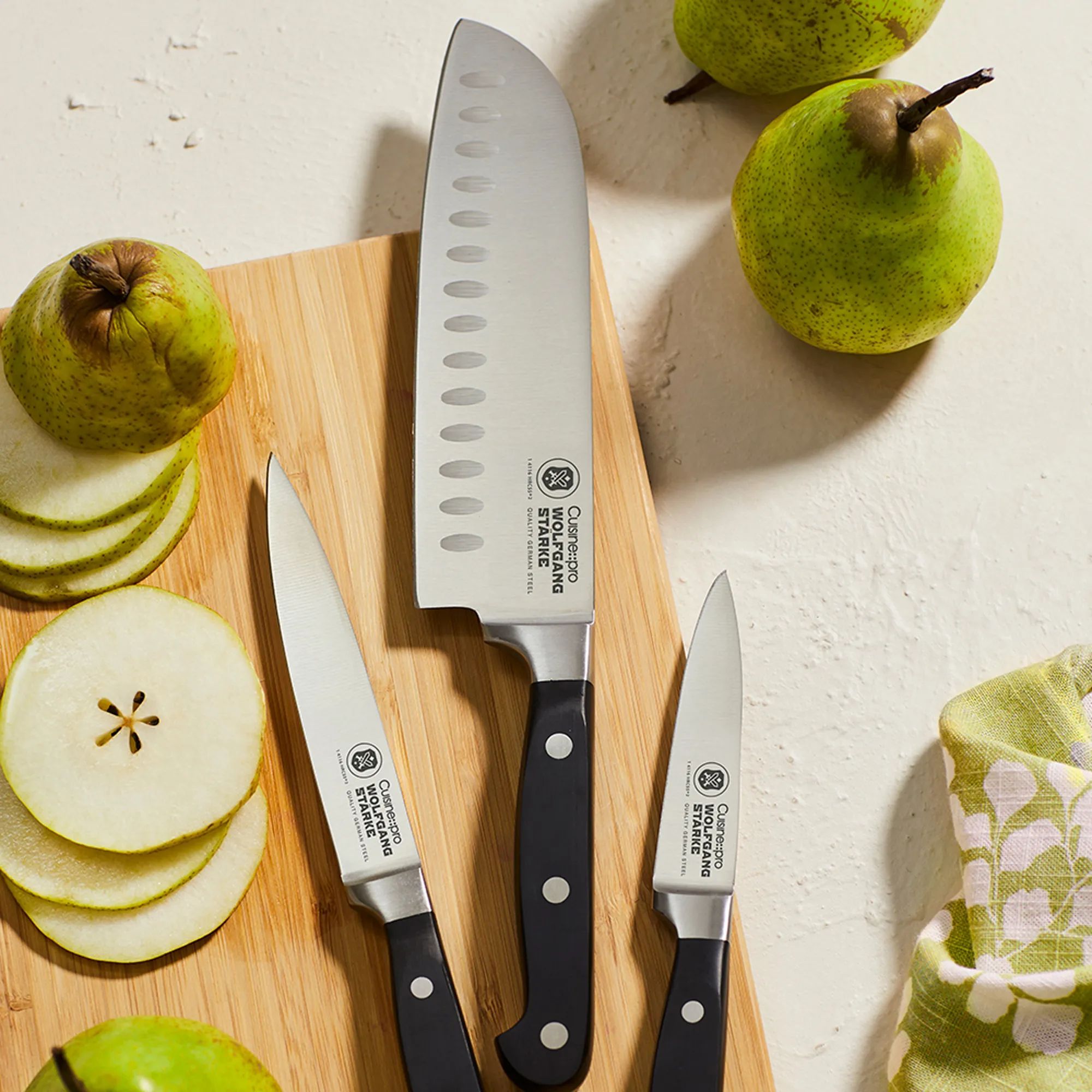 THE CUSTOM CHEF™ Knivsæt Cuisine::pro® WOLFGANG
STARKE™ Cuisine::pro WOLFGANG STARKE™ Startersæt - 3 dele i sølvfarvet/sort, 2