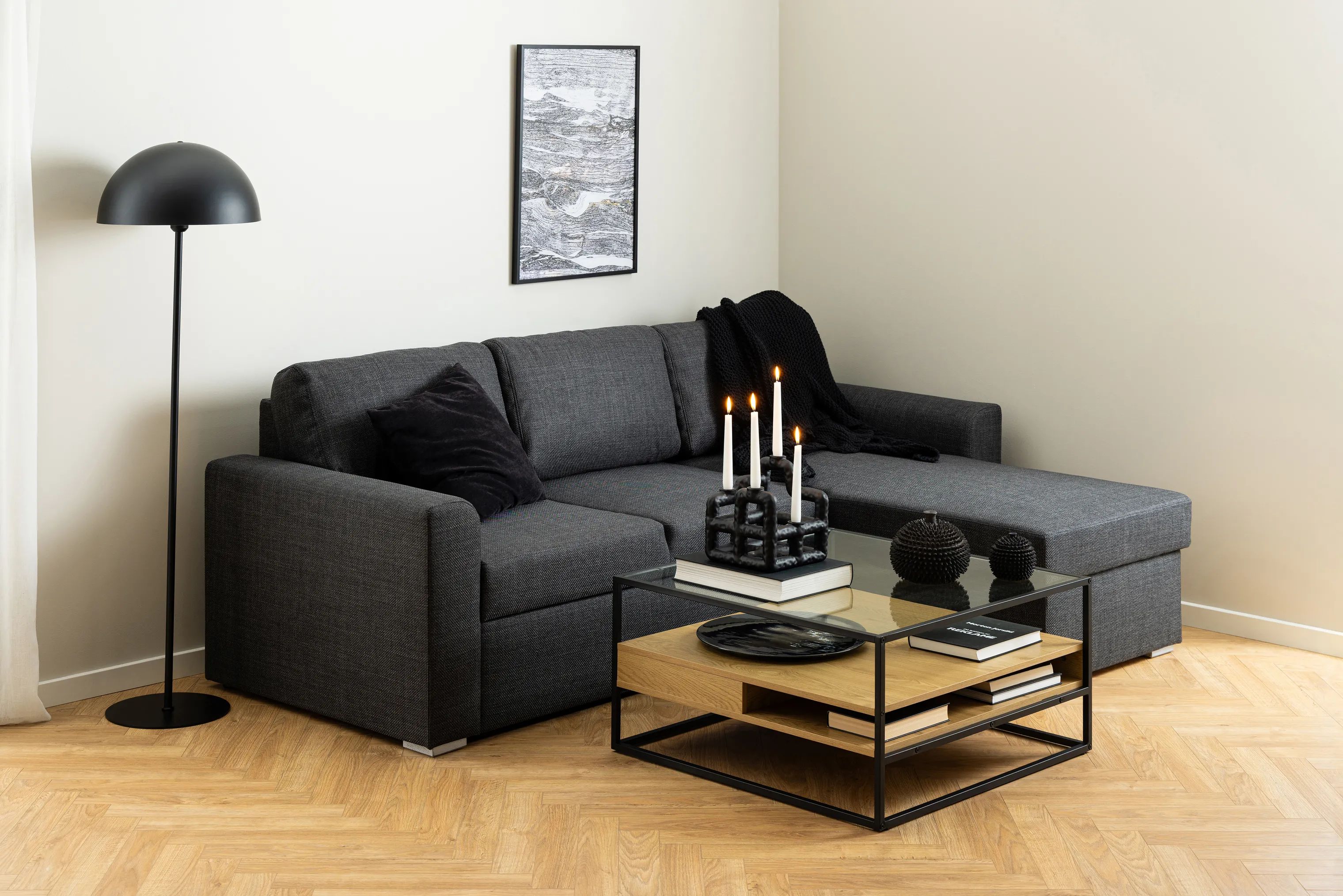 CASA Living Sofaborde Randolf Sofabord i Brun/sort/klar, 2