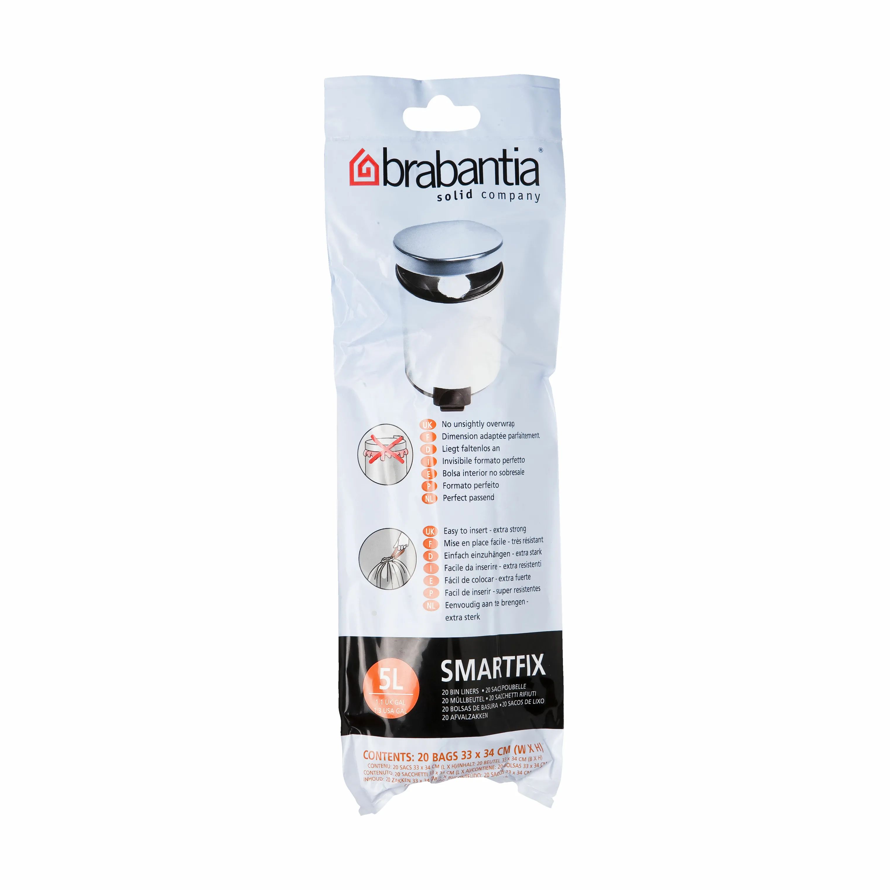 Brabantia Affaldsposer Affaldspose PerfectFit - 20 stk. i 5 L, 1