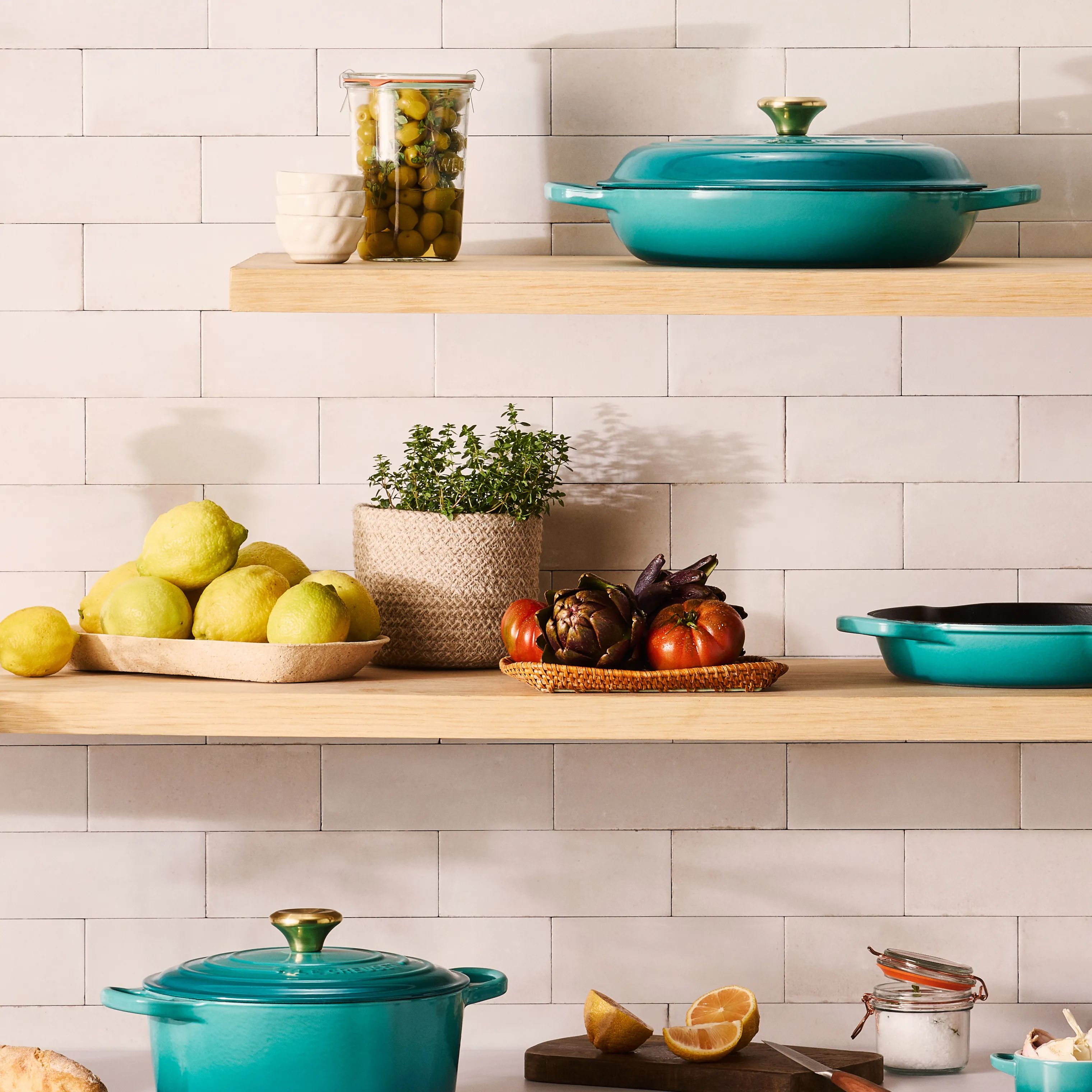 Le Creuset Øvrigt køkkengrej Signature Oval Grydeskeholder i Bleu Riviera, 2