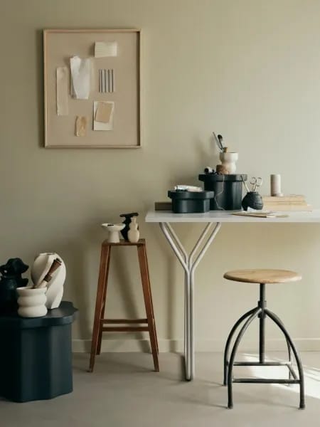 Broste Copenhagen Skamler Sire Taburet i Natural/sort, 2
