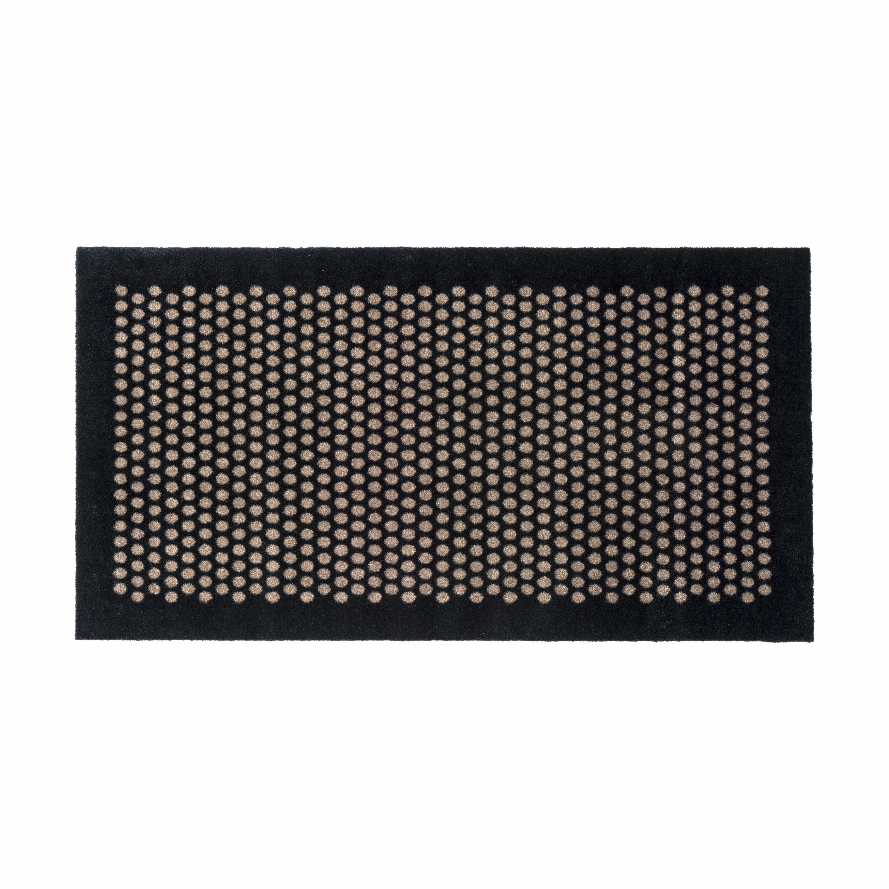 Tica Copenhagen Gulvtæpper Dot Gulvtæppe i Sort/sand, B67 x L120 cm, 1