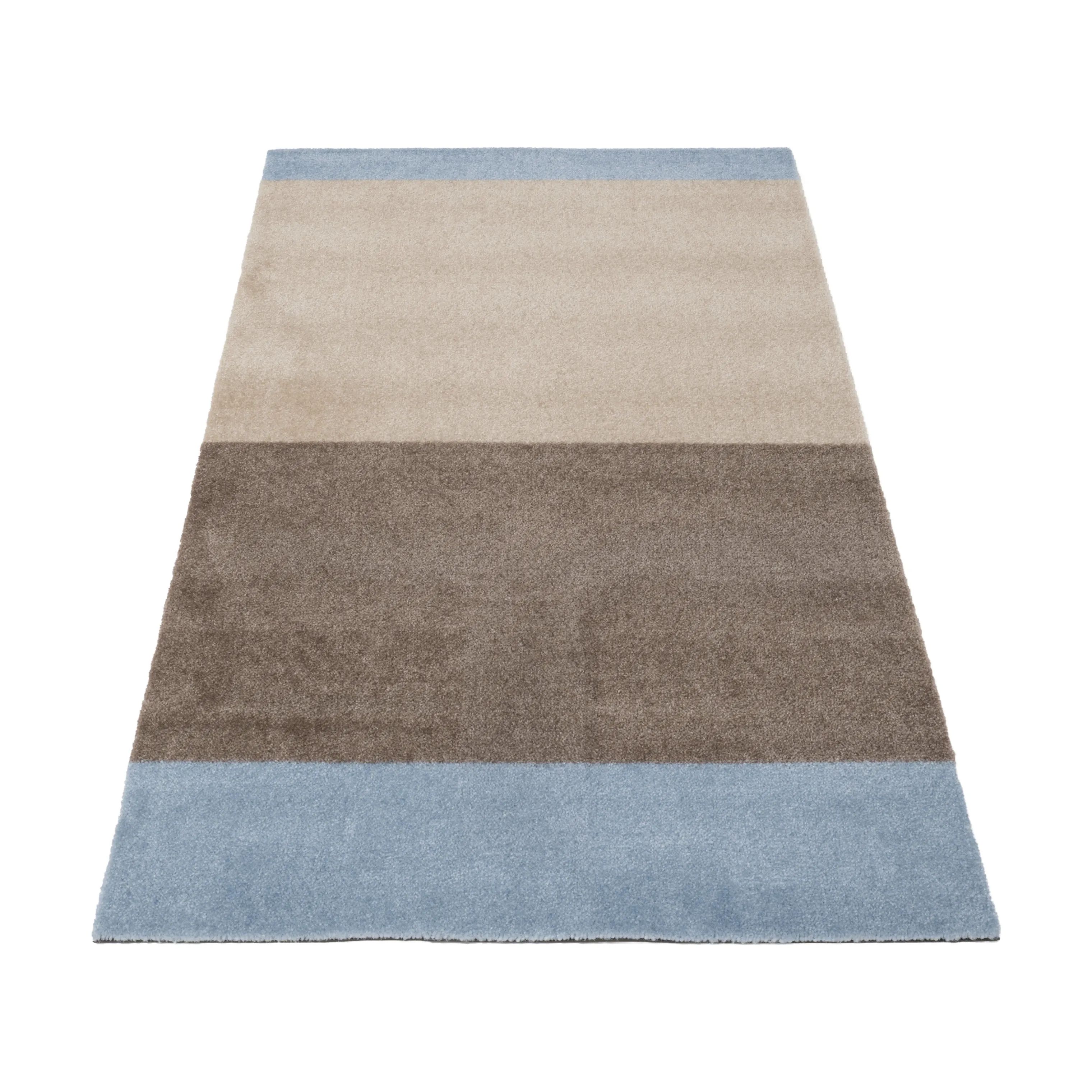 Tica Copenhagen Gulvtæpper Stripes Horisontal Gulvtæppe i Ivory/Sand/Blå, B67 x L120 cm, 4