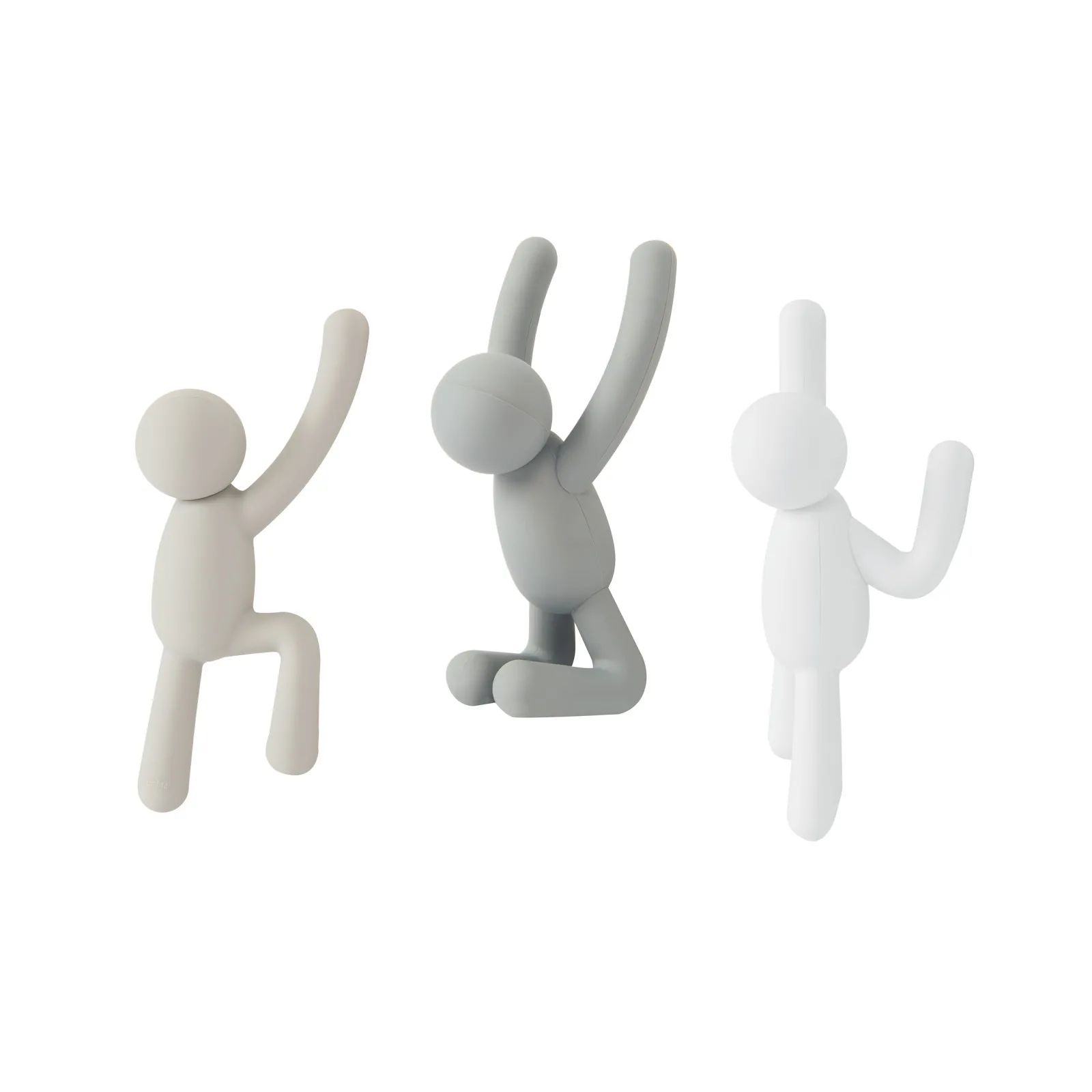 Umbra Knager Buddy Knage - 3 stk. i grå, 3 stk., 1