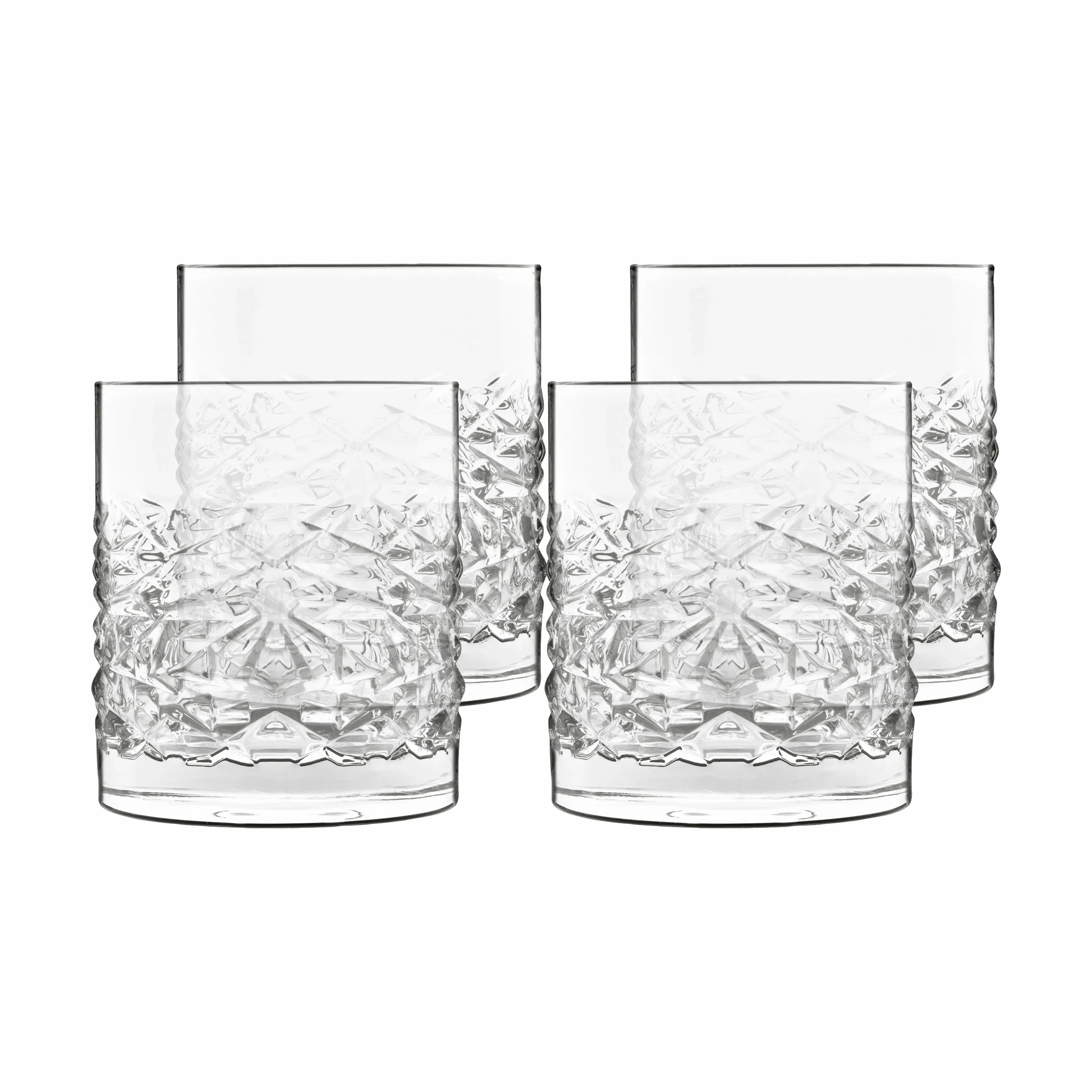 Luigi Bormioli Vandglas Mixology Textures Vandglas - 4 stk. i klar, 1
