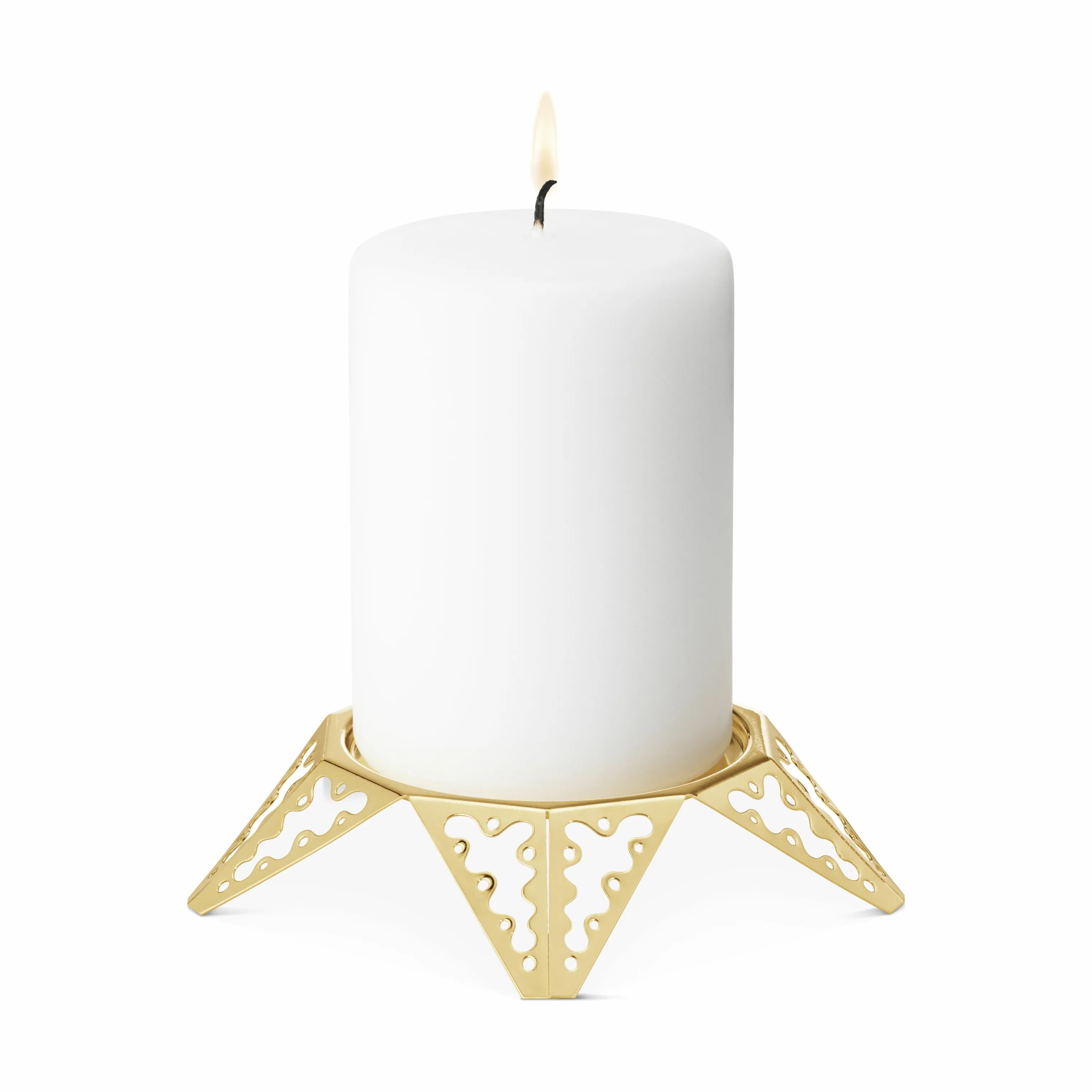Georg Jensen Bloklysestage Christmas Collectibles CC 2022 Lysestage i guld, 1