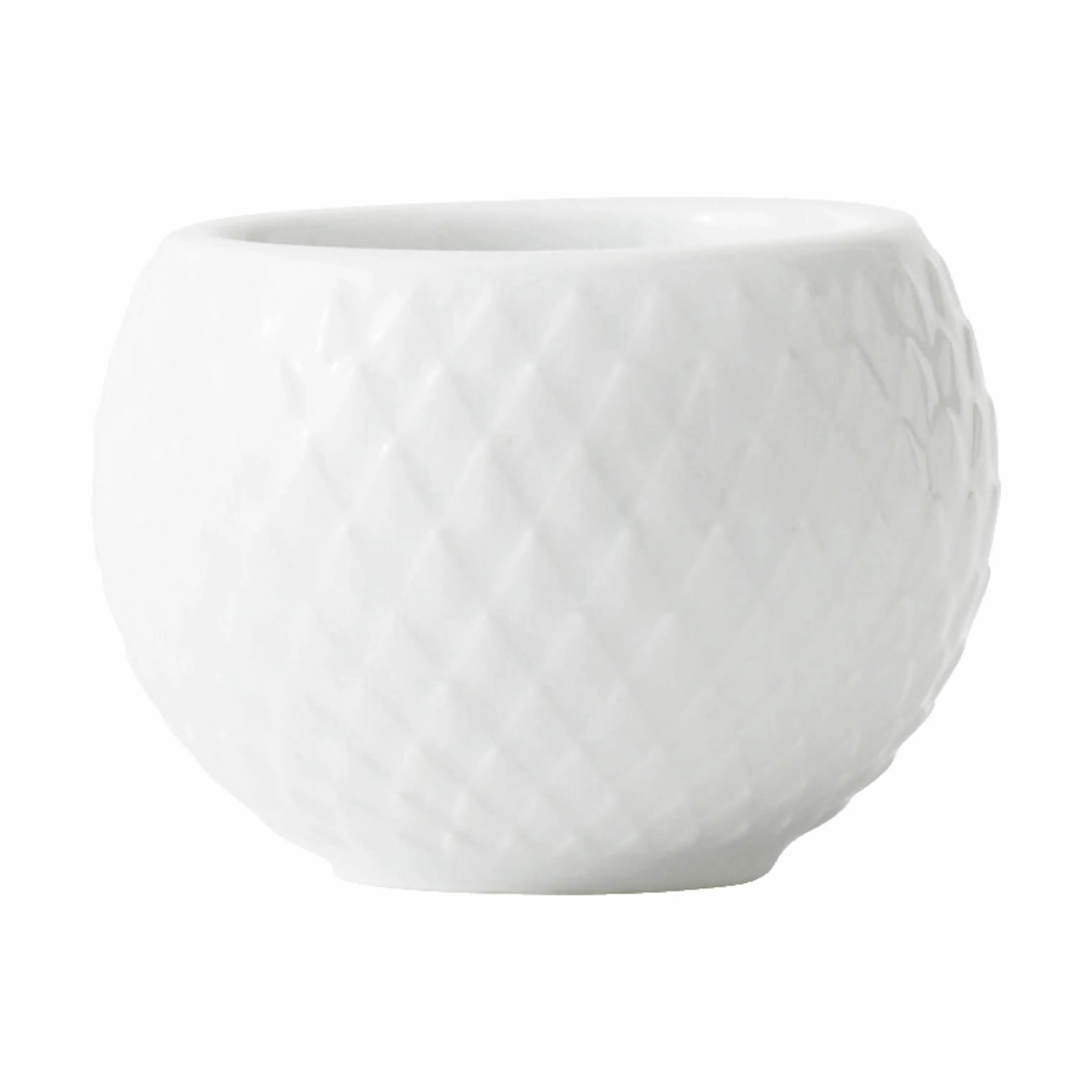 Lyngby Porcelæn Fyrfadsstage Rhombe Fyrfadsstage - 2 stk. i Hvid, 5 cm, 3