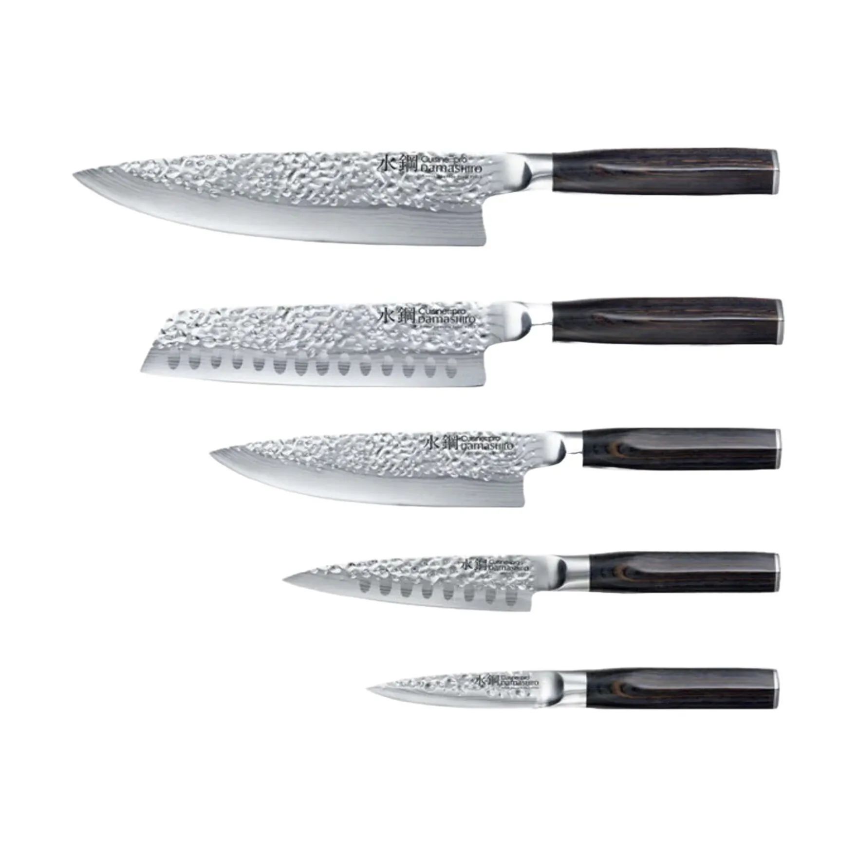 THE CUSTOM CHEF™ Knivblokke med knive Cuisine::pro® Damashiro® EMPEROR Cuisine::pro Damashiro Emperor Hisa 2 Knivblok - 6 dele i Brun, 4