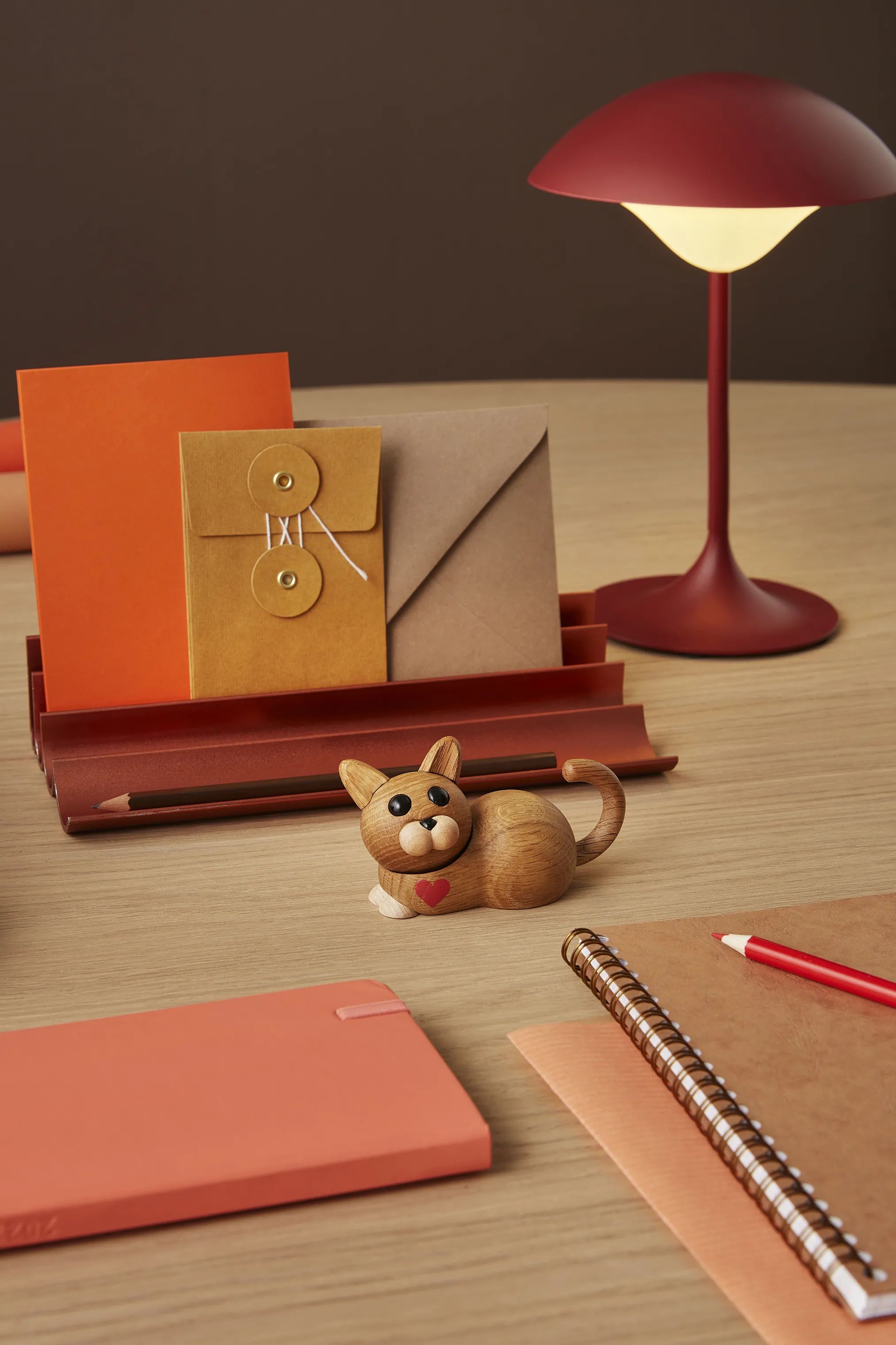 Spring Copenhagen Kontorartikler Vague Organizer i Orange, 2