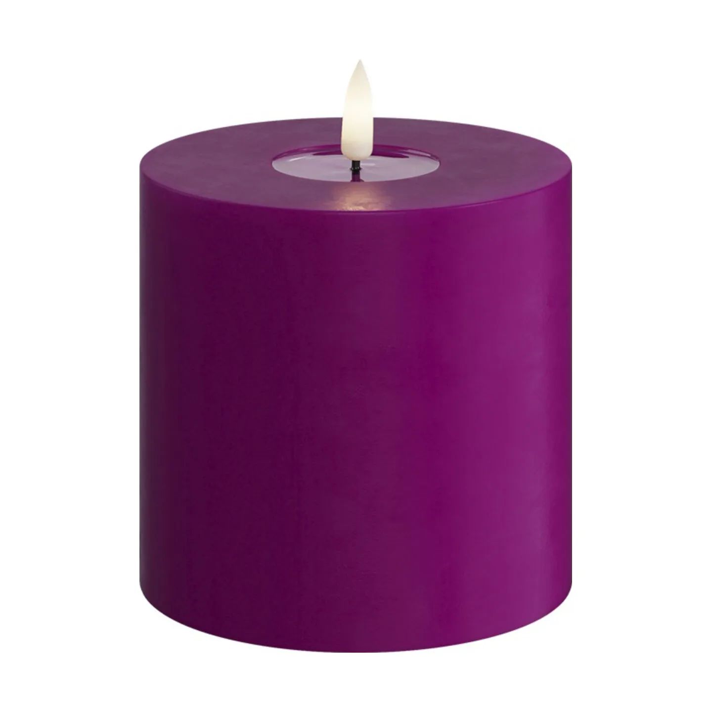 Deluxe Homeart LED-lys Real Flame LED Bloklys i Violet , 10 cm, 1