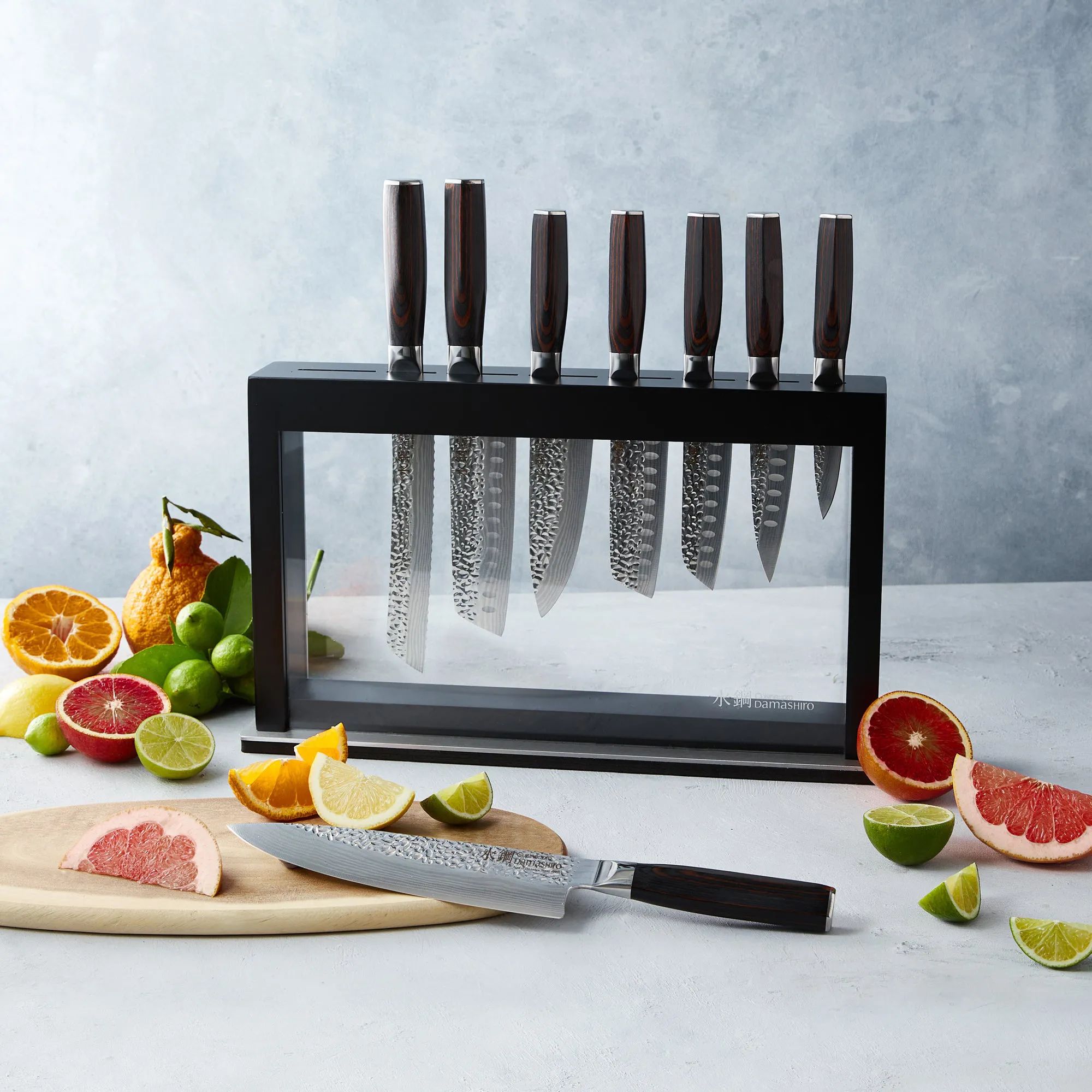 THE CUSTOM CHEF™ Knivblokke med knive Cuisine::pro® Damashiro® EMPEROR Cuisine::pro Damashiro EMPEROR Hisa Knivblok - 9 dele i Sort/klar, 2