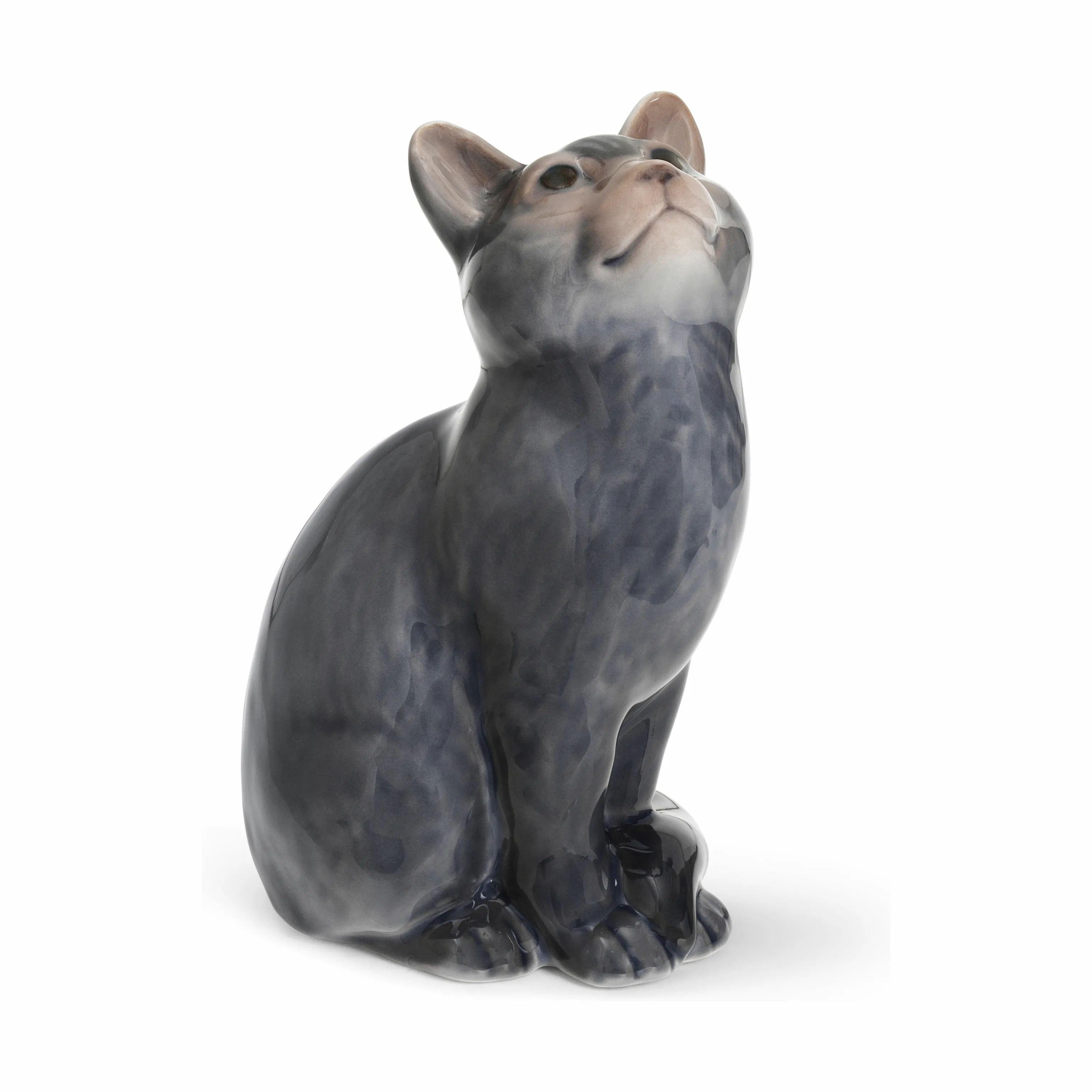 Royal Copenhagen Dyrefigurer Figurine Årsfigur 2022 - Kat i Grå, 1