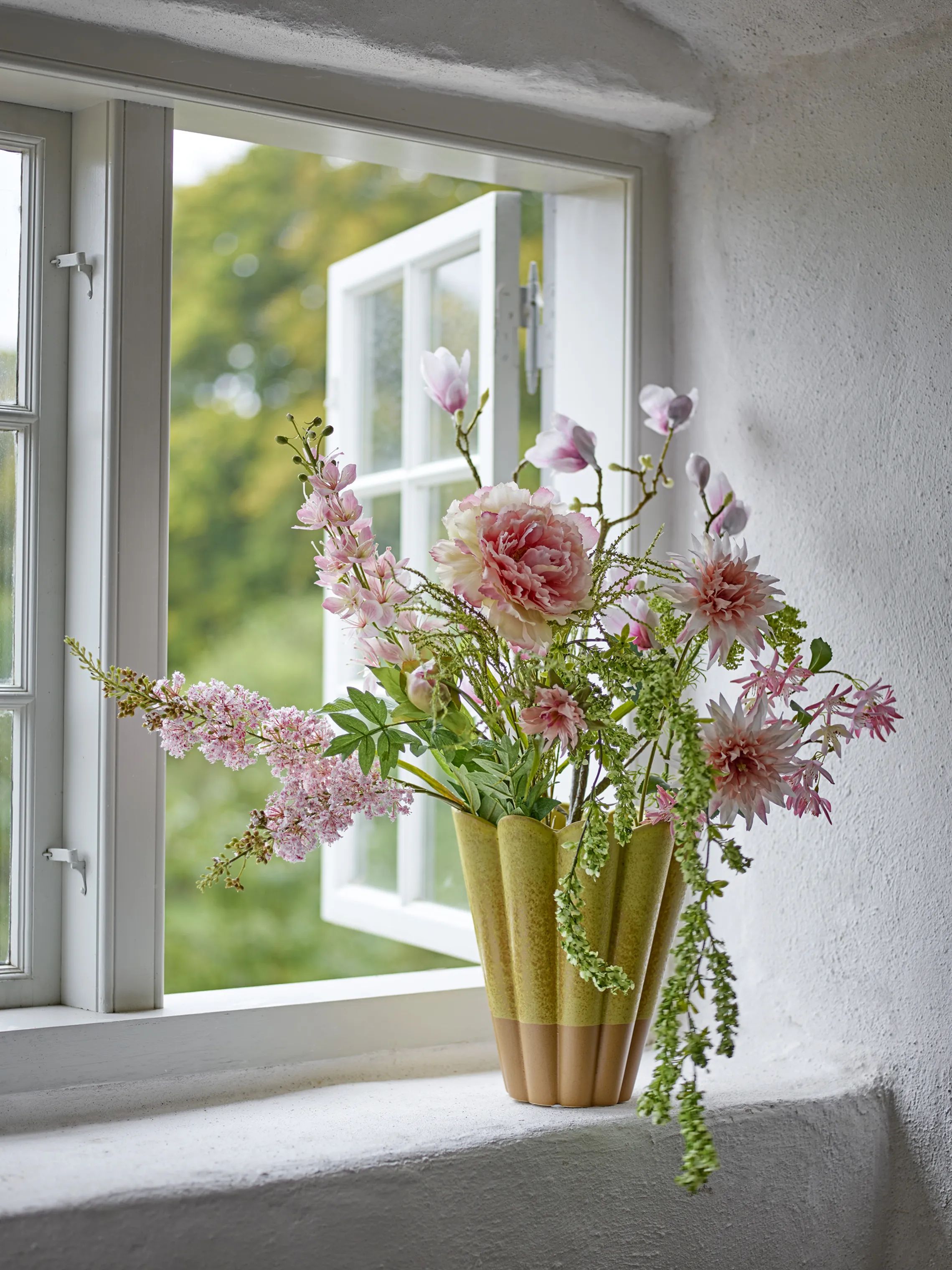 Bloomingville Kunstige blomster Kunstig Buket - Breeze i Lyserød/Grøn, 2