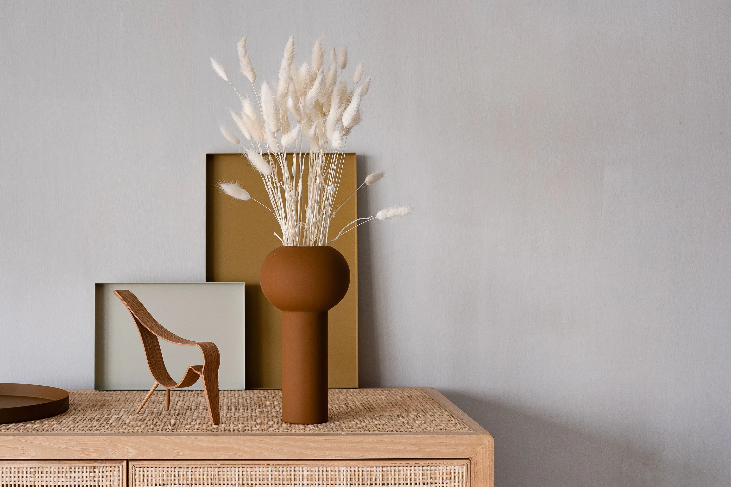 Cooee Vaser Pillar Vase i Kokosnød, 24 cm, 3