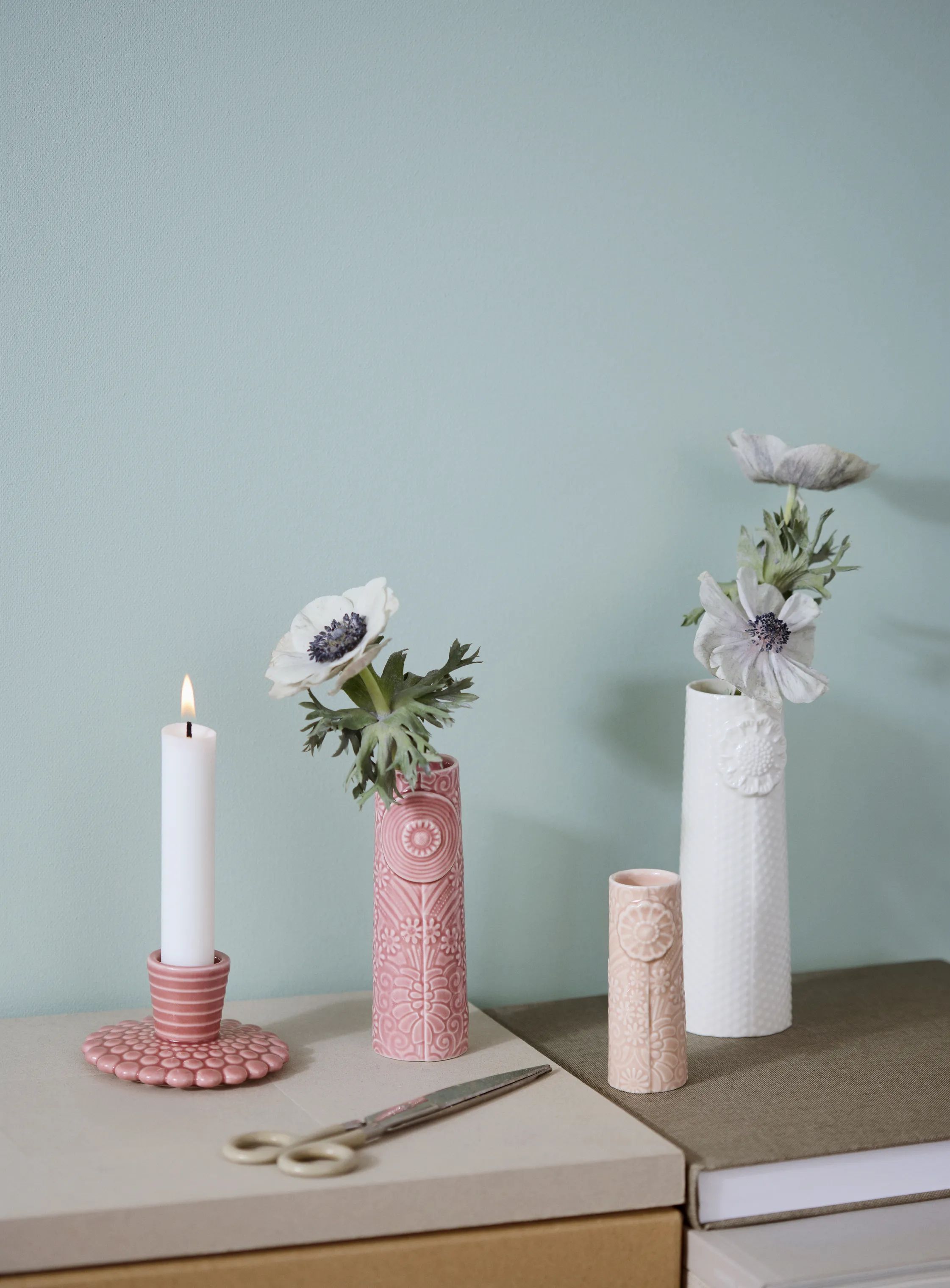 Dottir Vaser Pipanella Vase - 3 stk. i Blush/Rose/White, 3