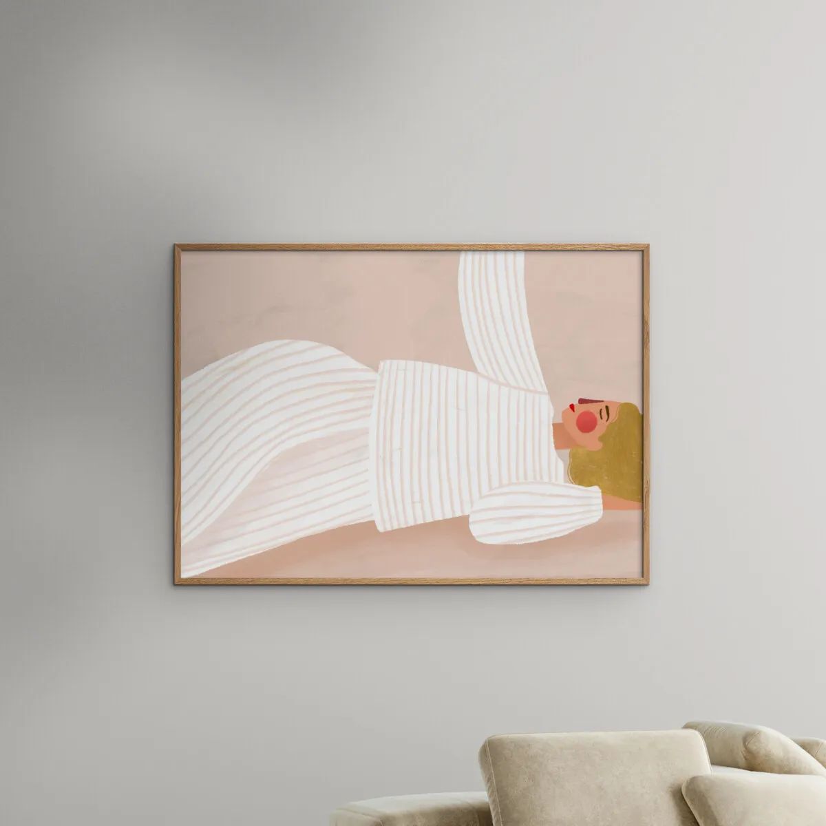 Poster&Frame Plakater Plakat - Women in the white i B30 x L40 cm, 2